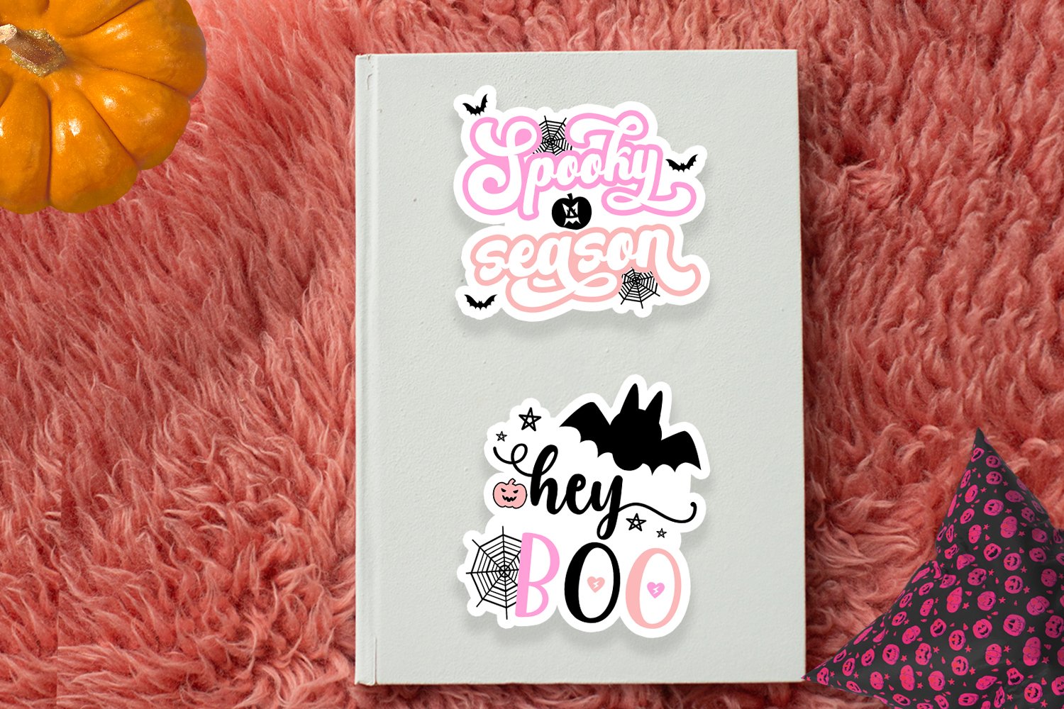 Pink Halloween Stickers Bundle I Printable Halloween Sticker view 3