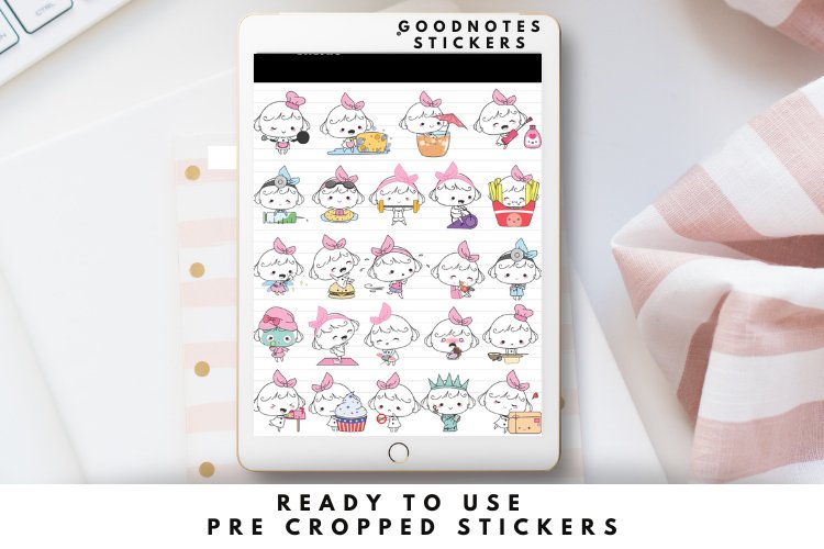 Pixie Girl Digital Planner Stickers GoodNotes view 3