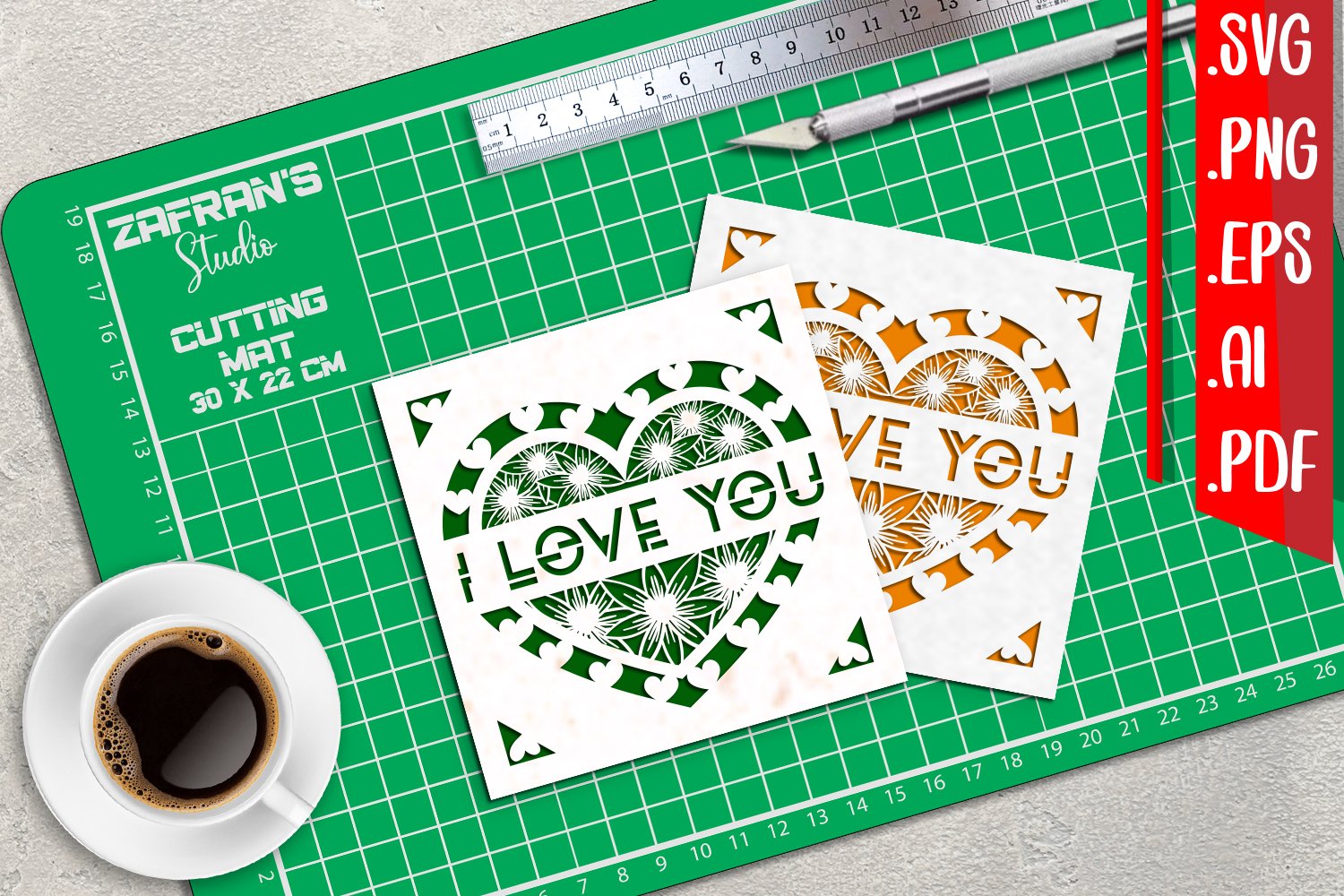I Love You Cards Bundle svg eps png ai pdf view 2