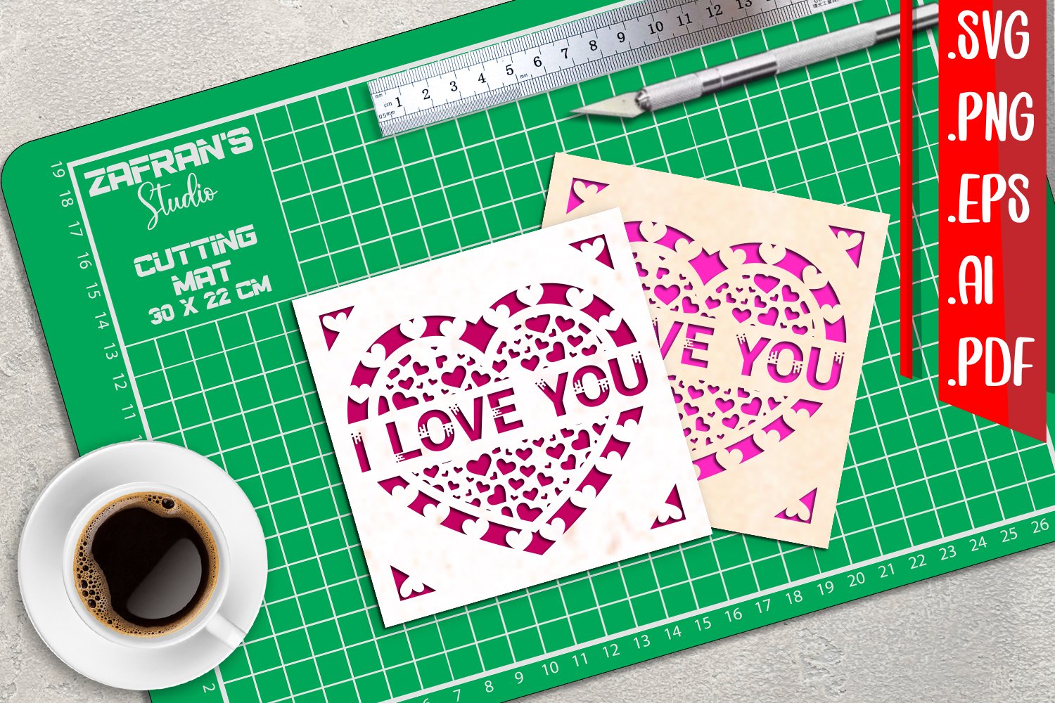 I Love You Cards Bundle svg eps png ai pdf view 3