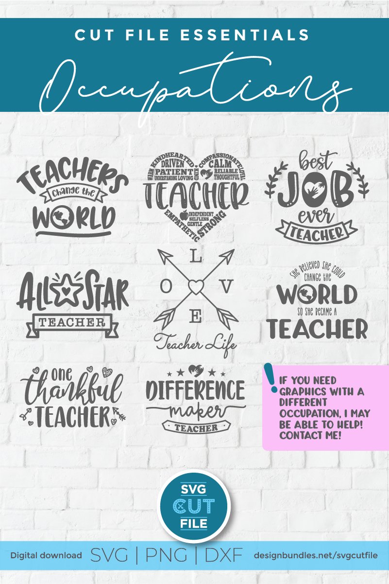 Teacher svg bundle - teacher appreciation bundle for Cricut view 2