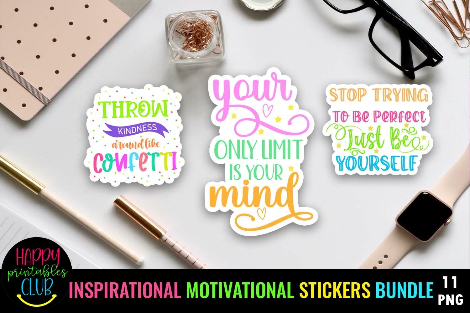 Inspirational-Motivational I Positivity Stickers Bundle view 3