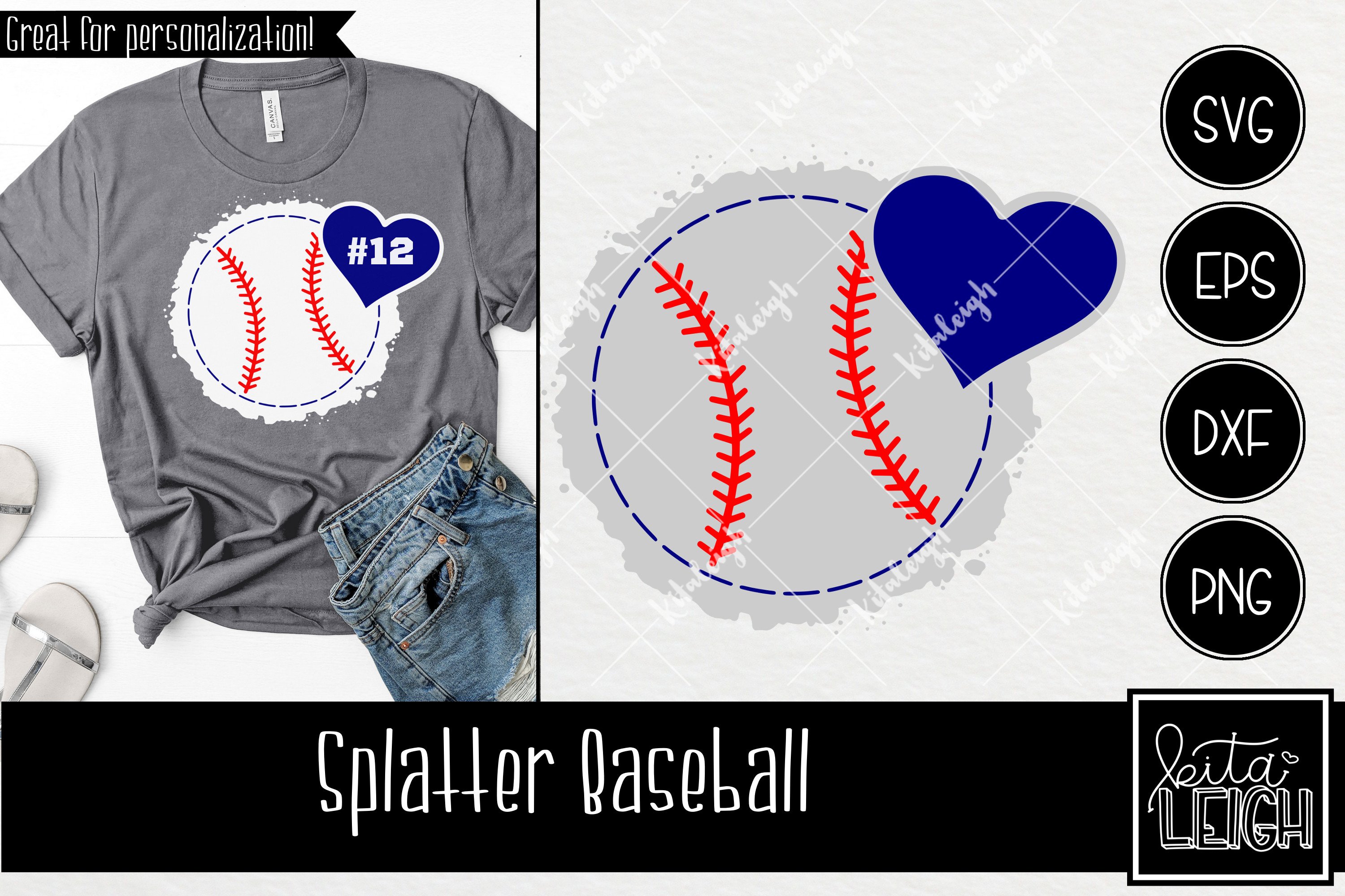 Splatter Sports Decal Bundle | Personalize Player Number view 2