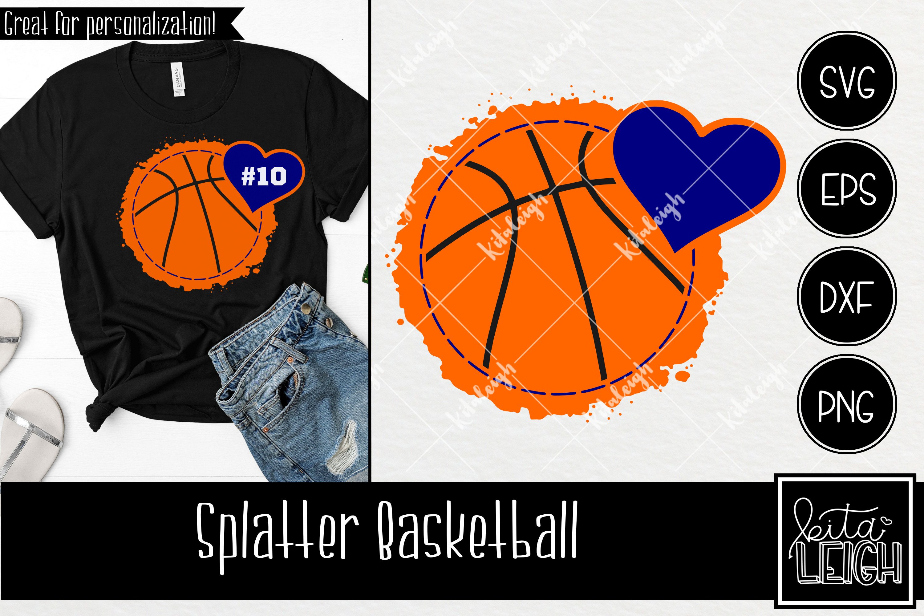 Splatter Sports Decal Bundle | Personalize Player Number view 3