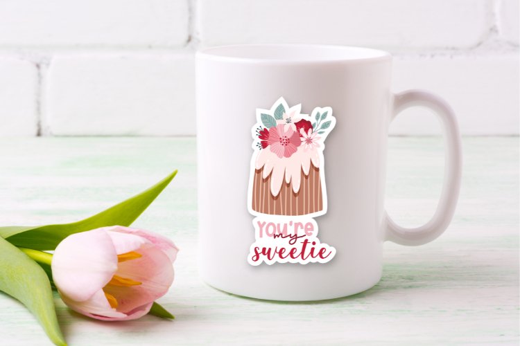 Valentines Day Sticker Bundle, Printable Stickers love png view 2
