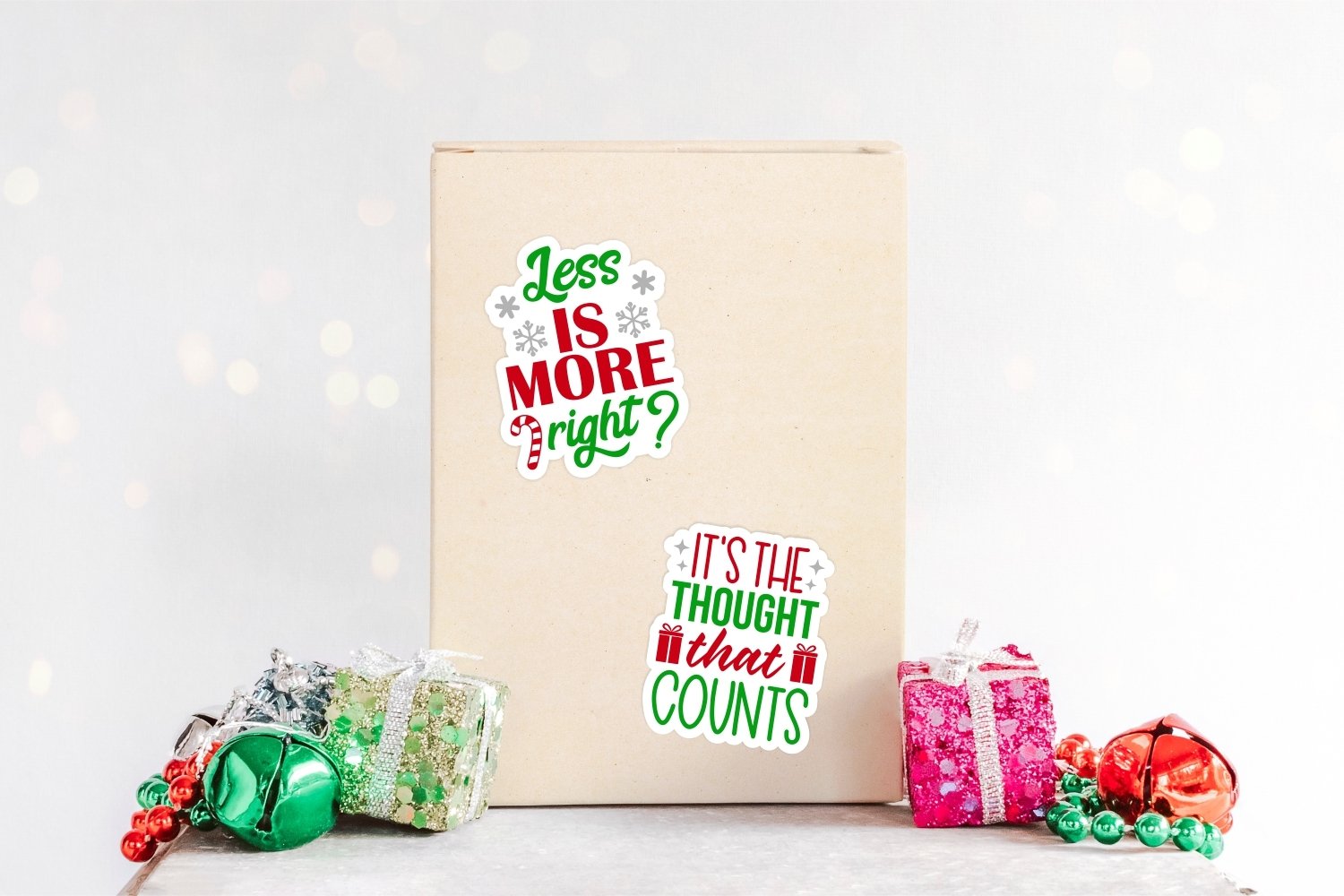 Sarcastic Christmas Stickers | Christmas packaging stickers view 3