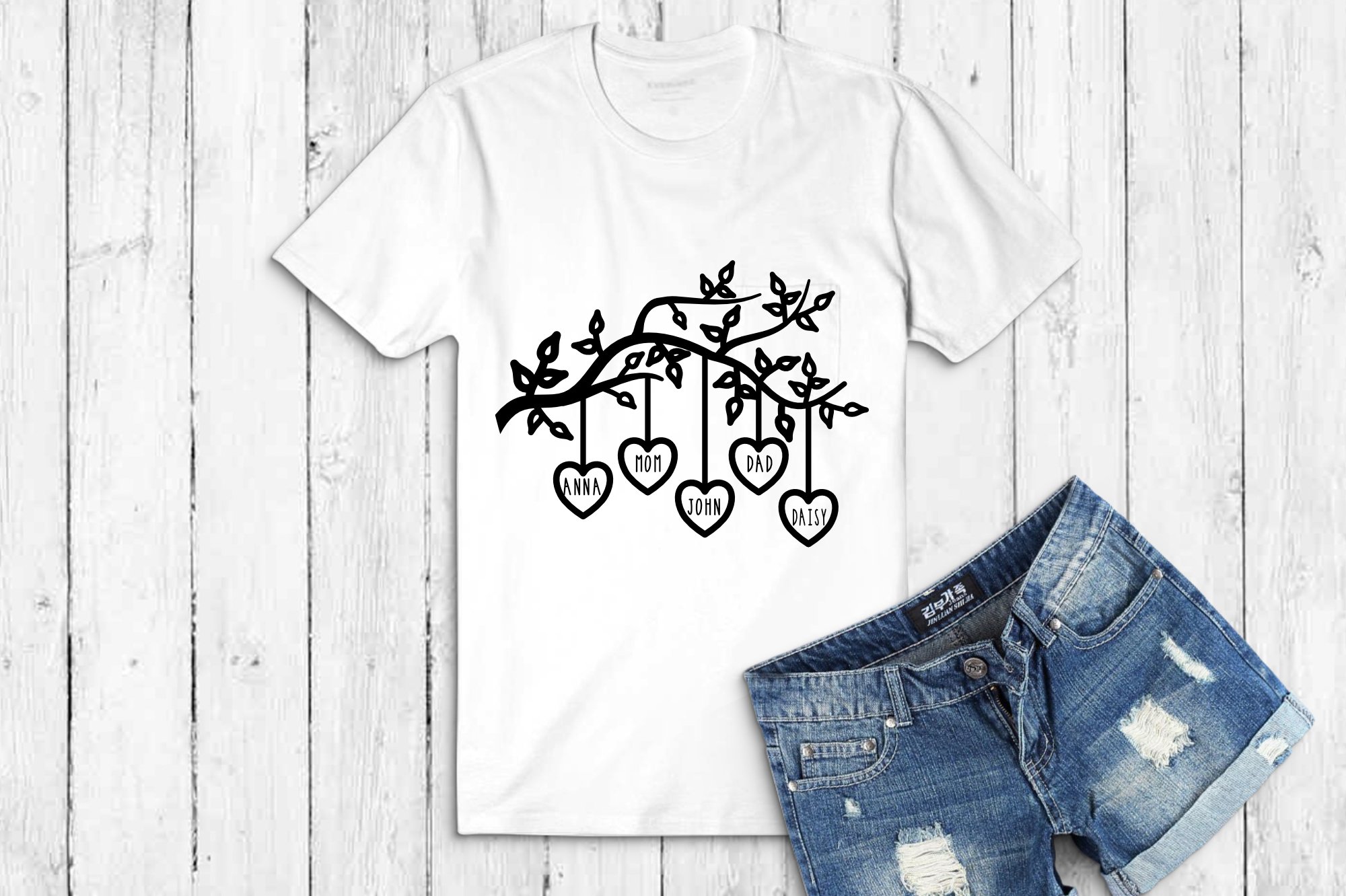 Family tree svg bundle 2-25 members, Family tree branch view 2