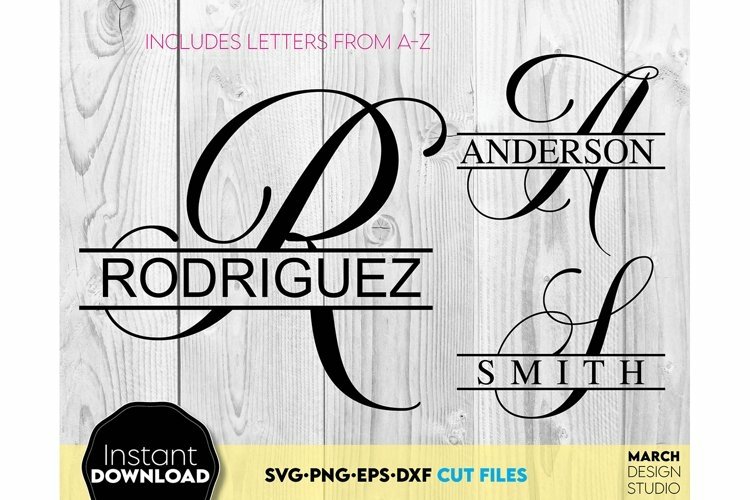Monogram svg, circle monogram, monogram font, family sign
