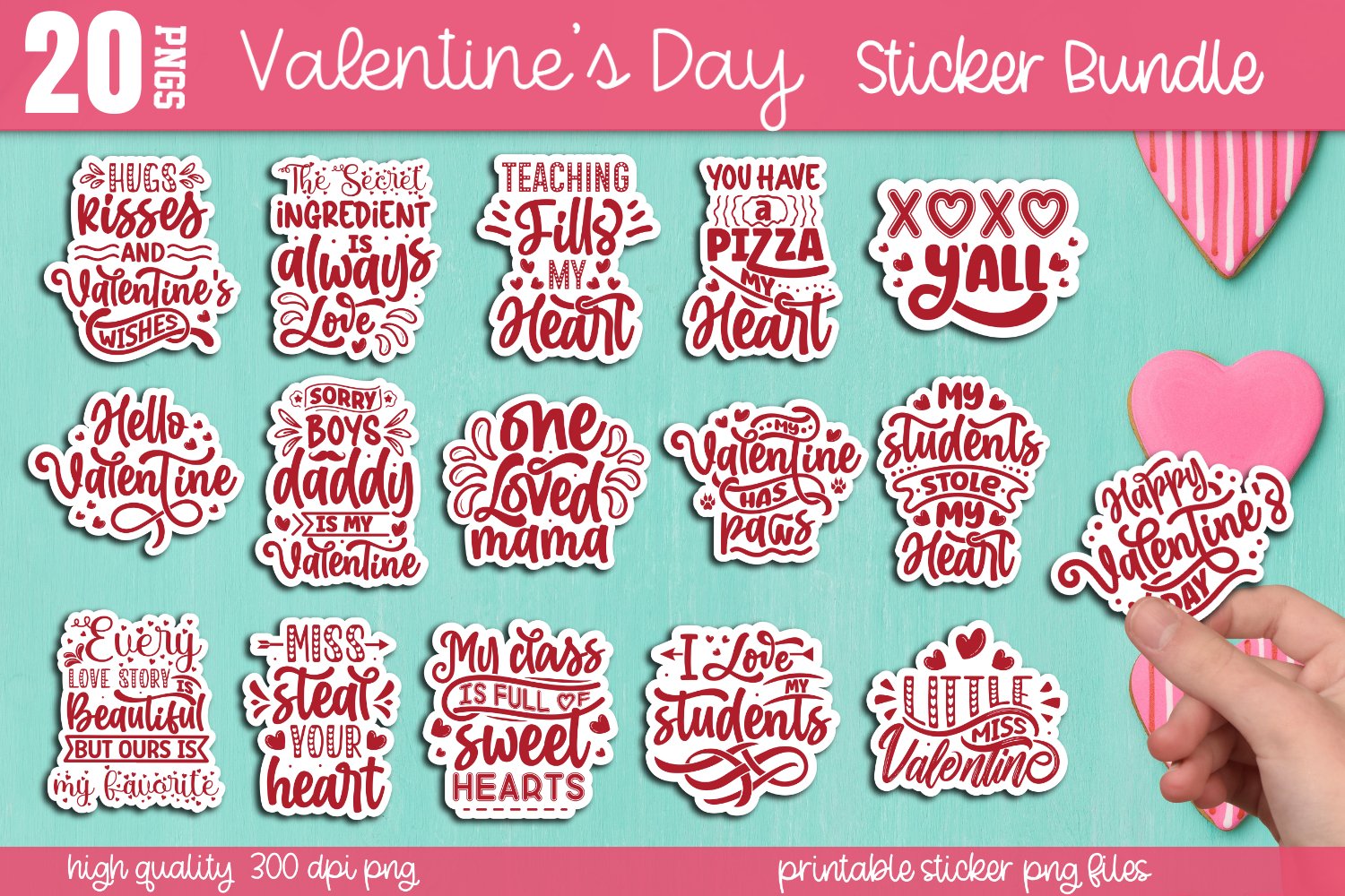 Valentines Day PNG, Valentines day digital stickers