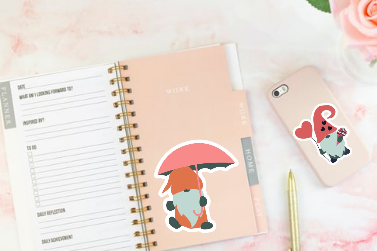 Cute Gnomes Sticker Bundle | Celebration Gnomes Sticker view 2