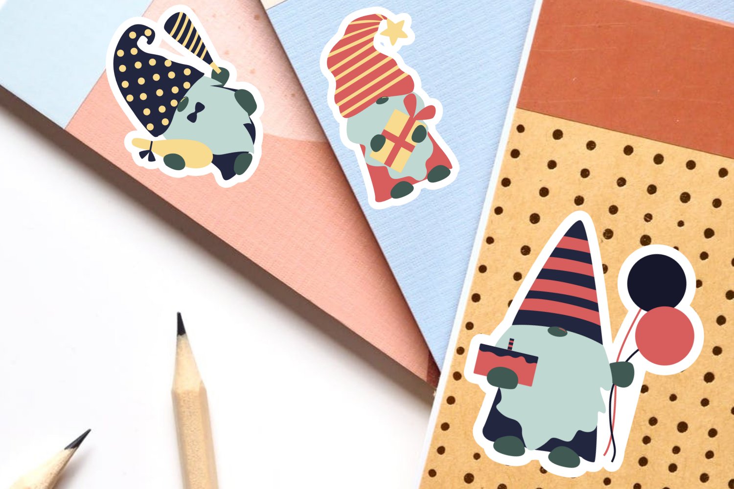 Cute Gnomes Sticker Bundle | Celebration Gnomes Sticker view 3