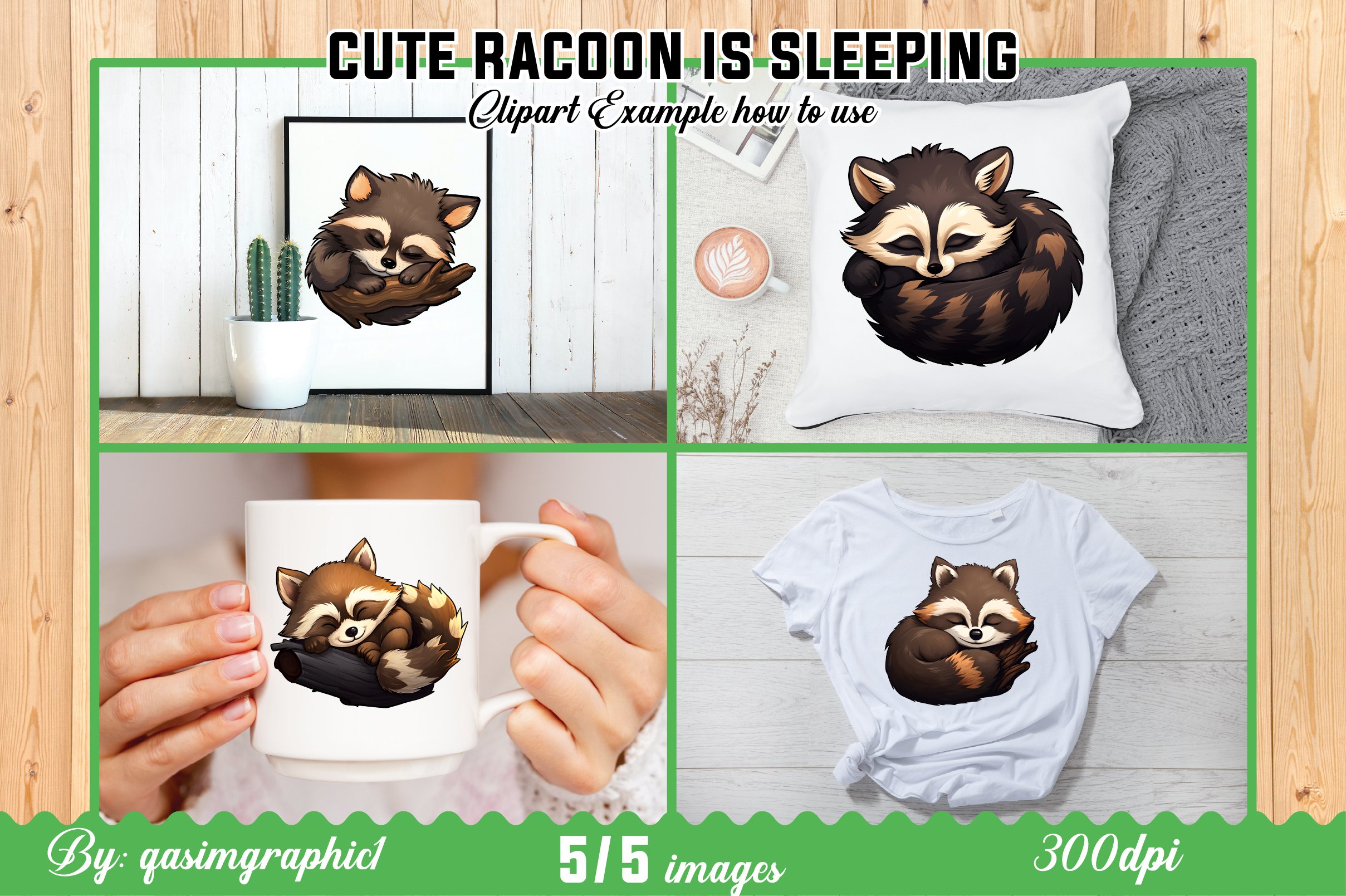 Cute kawaii Racoon Printable Sricker for Kids view 3