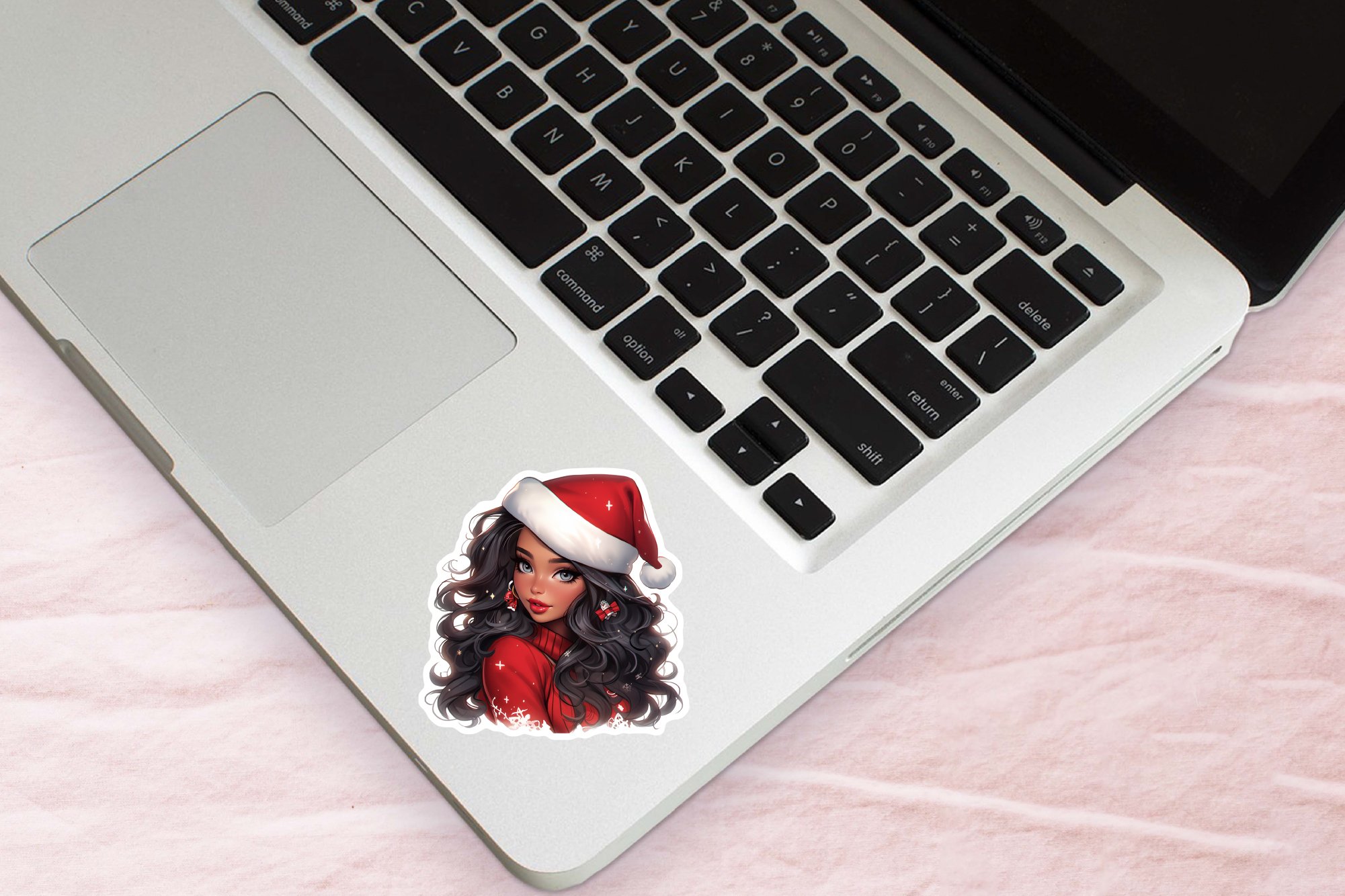 Christmas Girl Stickers, Printable Sticker Sheet view 3