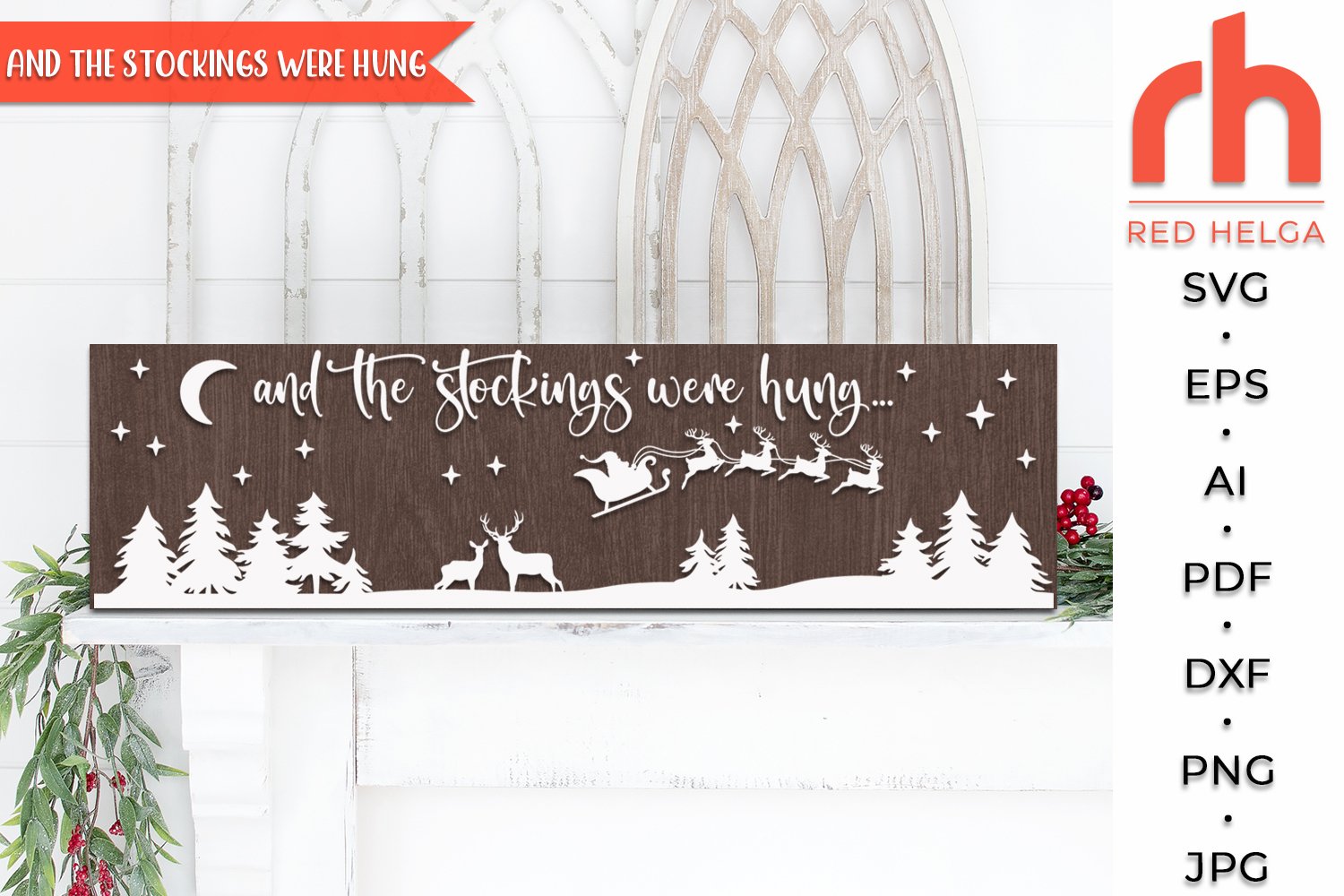 Horizontal Signs SVG - Christmas Boards Cut Files view 2