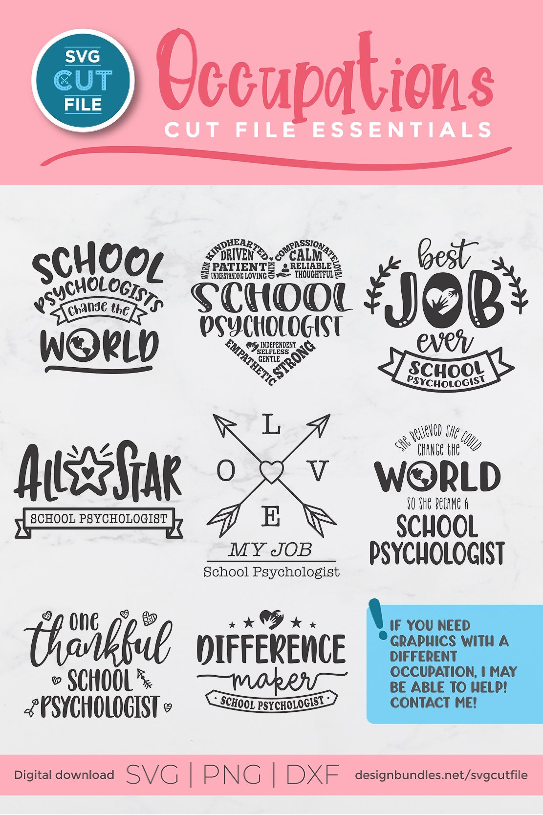School Psychologist svg, School Psychology svg bundle view 2