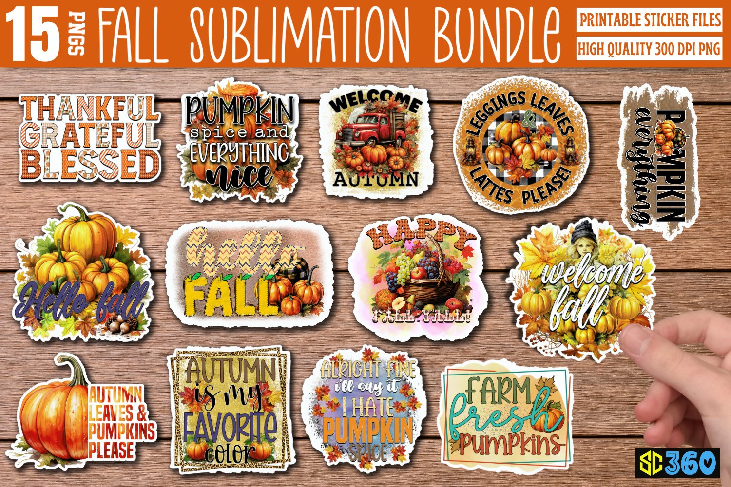 Fall Sticker Bundle, Autumn Sticker Bundle, Fall Stickers