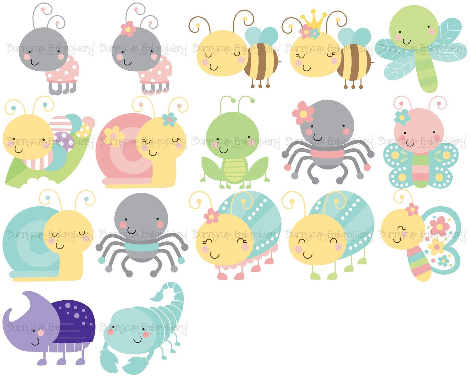Cuddle Bug Too| Cute Bugs SVG | Cute Bugs Graphics view 2