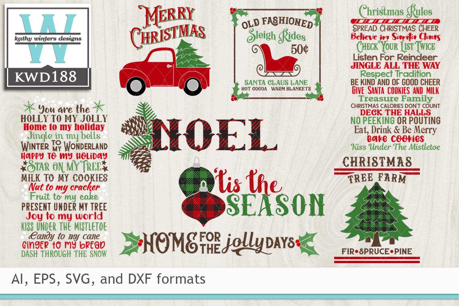 BUNDLED | Christmas SVG Cutting Files view 2