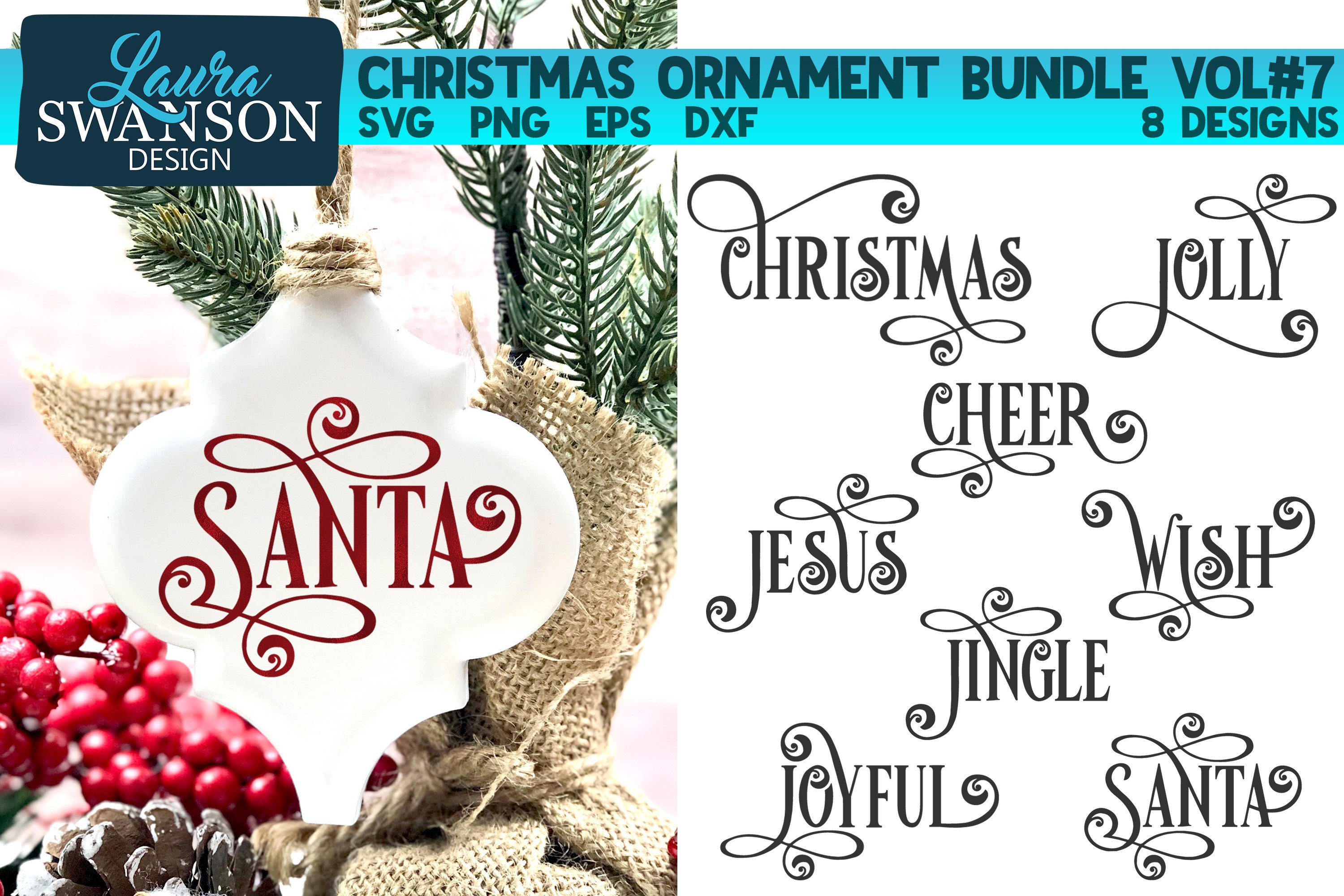 Mega Christmas Ornament Bundle Vol#3 | Christmas SVG Bundle view 2