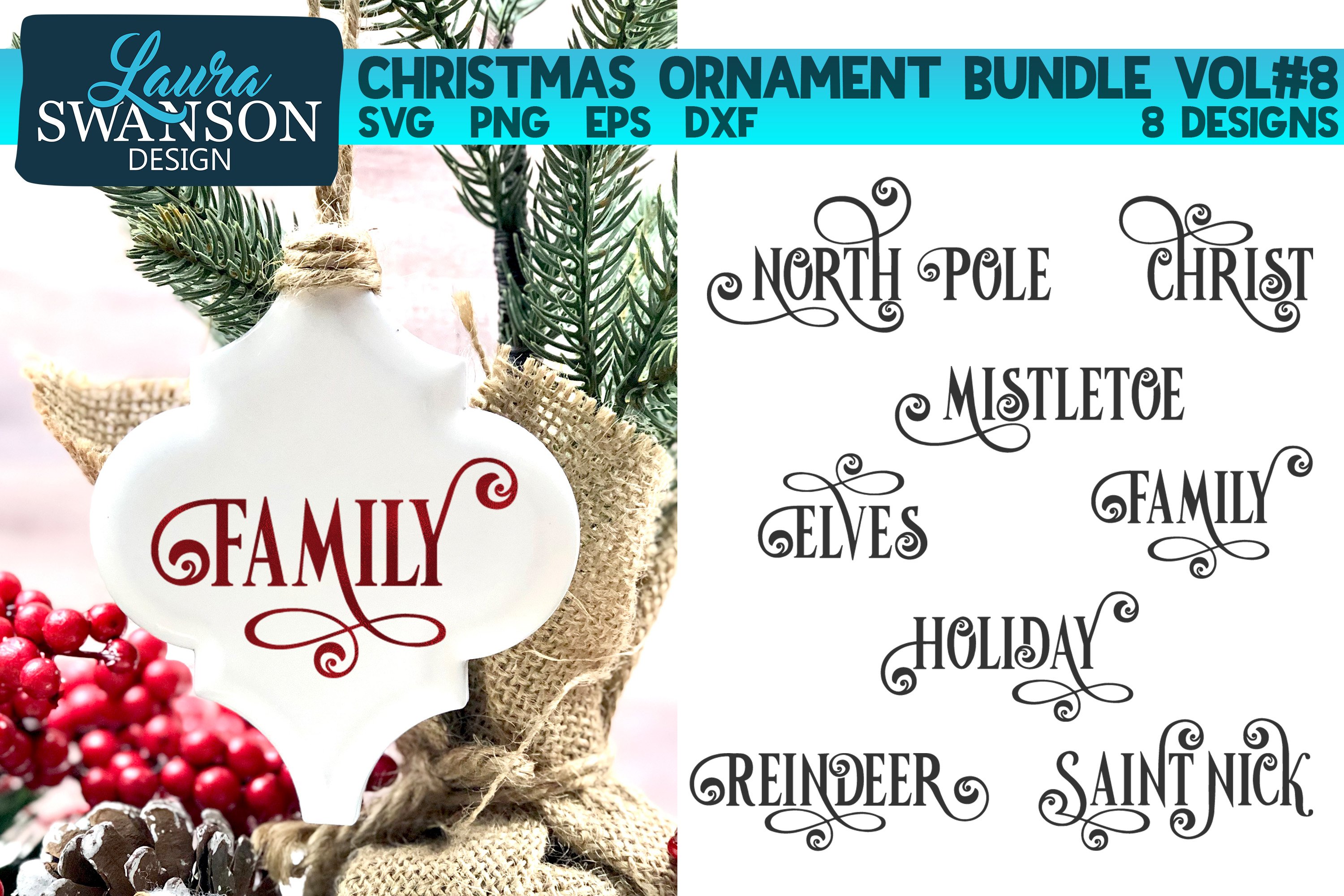 Mega Christmas Ornament Bundle Vol#3 | Christmas SVG Bundle view 3