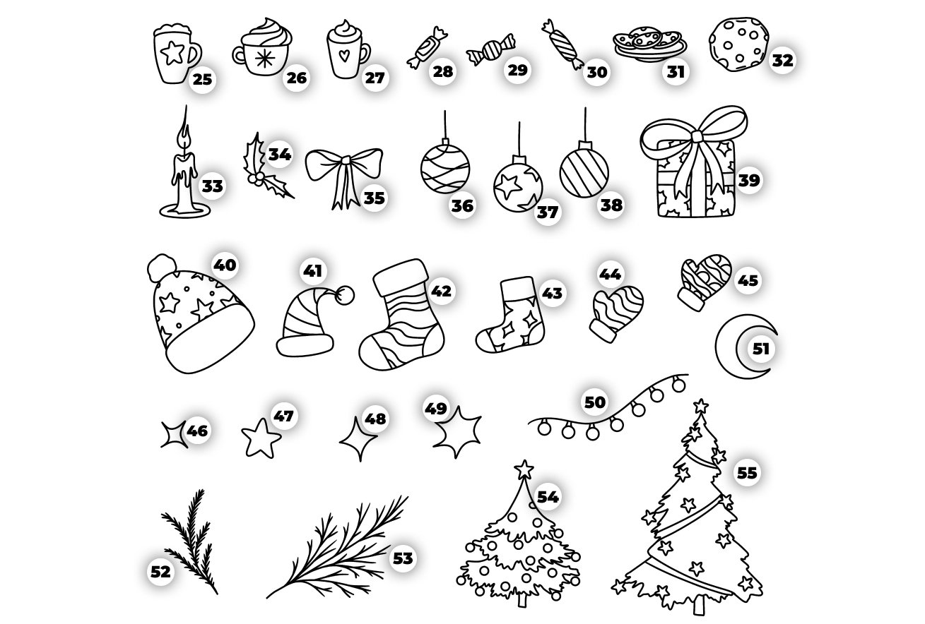 Christmas SVG Bundle Christmas cliparts view 3