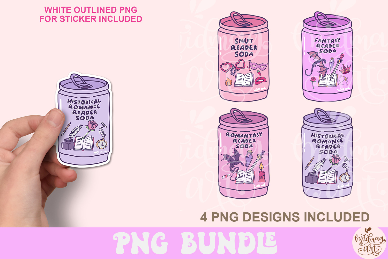 Book Reader Soda Bundle Png