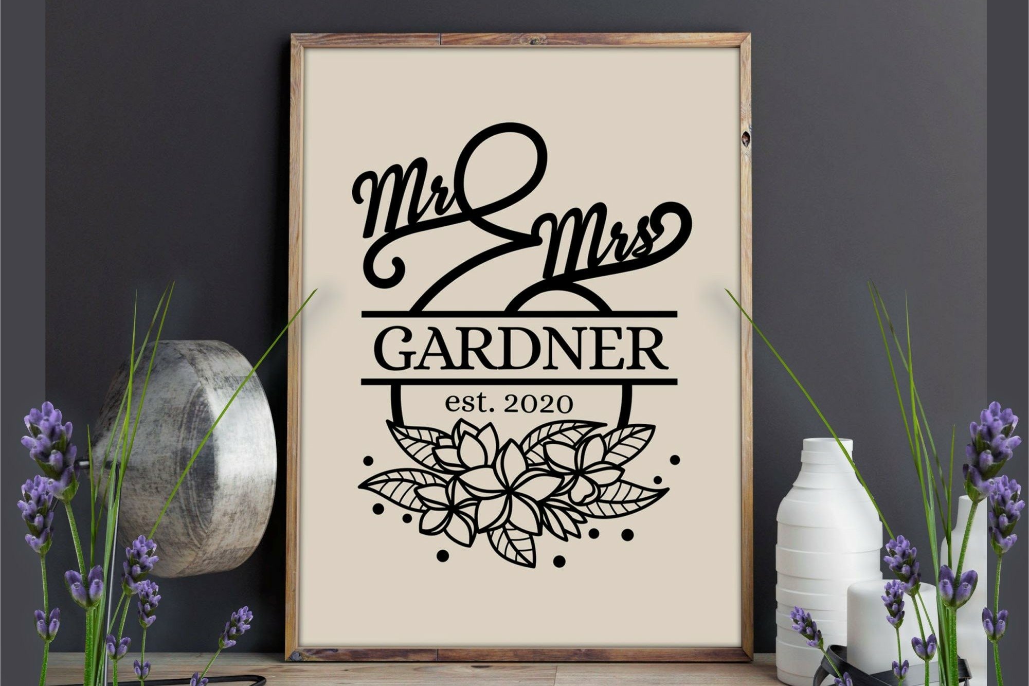 25 Family Name Monogram bundle. Last Name Monogram bundle view 3