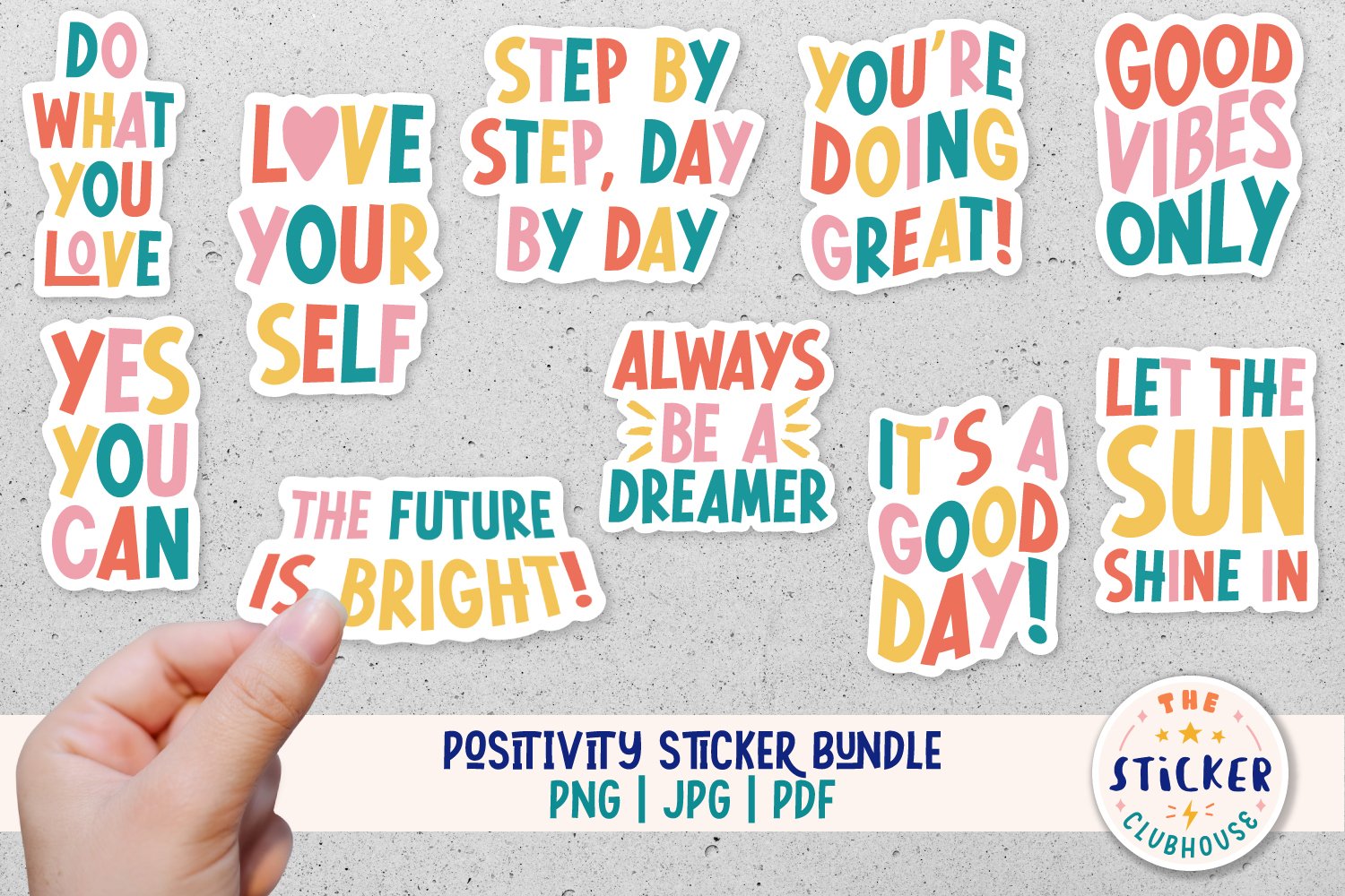 Positivity Stickers Set | Inspirational Sticker Bundle