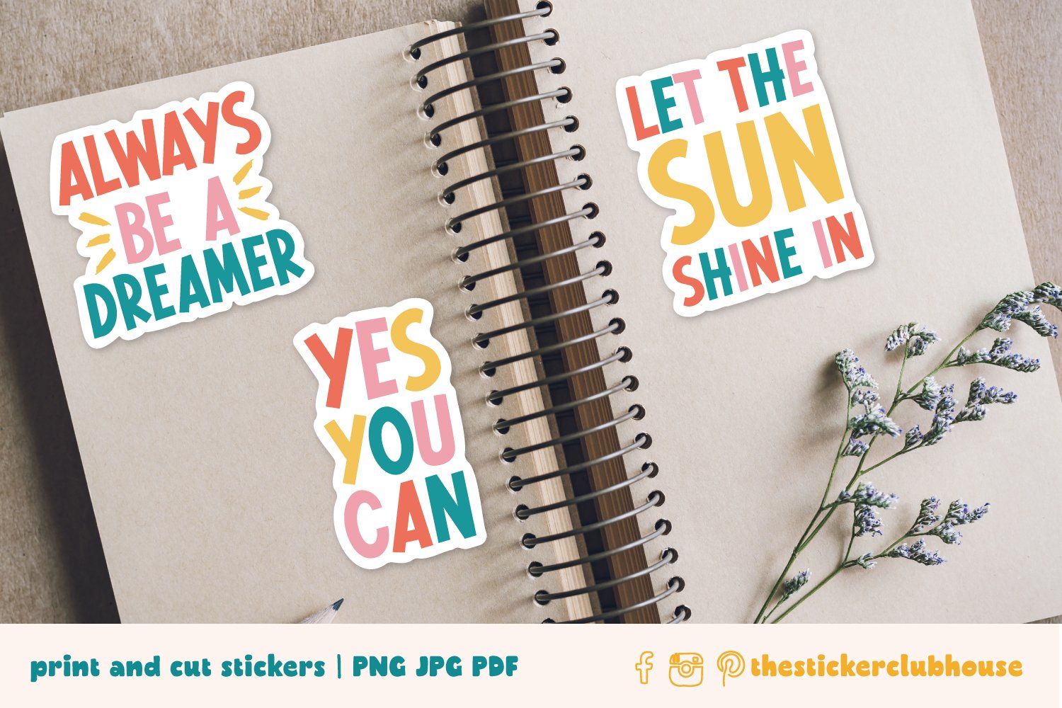 Positivity Stickers Set | Inspirational Sticker Bundle view 3