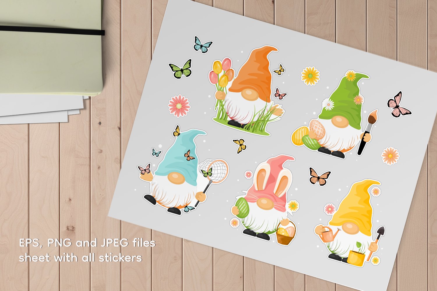 Cute Spring Easter Gnomes SVG, PNG view 2