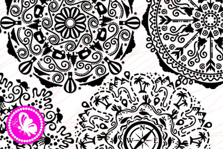 Bundle mandalas set 7 svg Camping Travel Vacay Camp mandala view 3