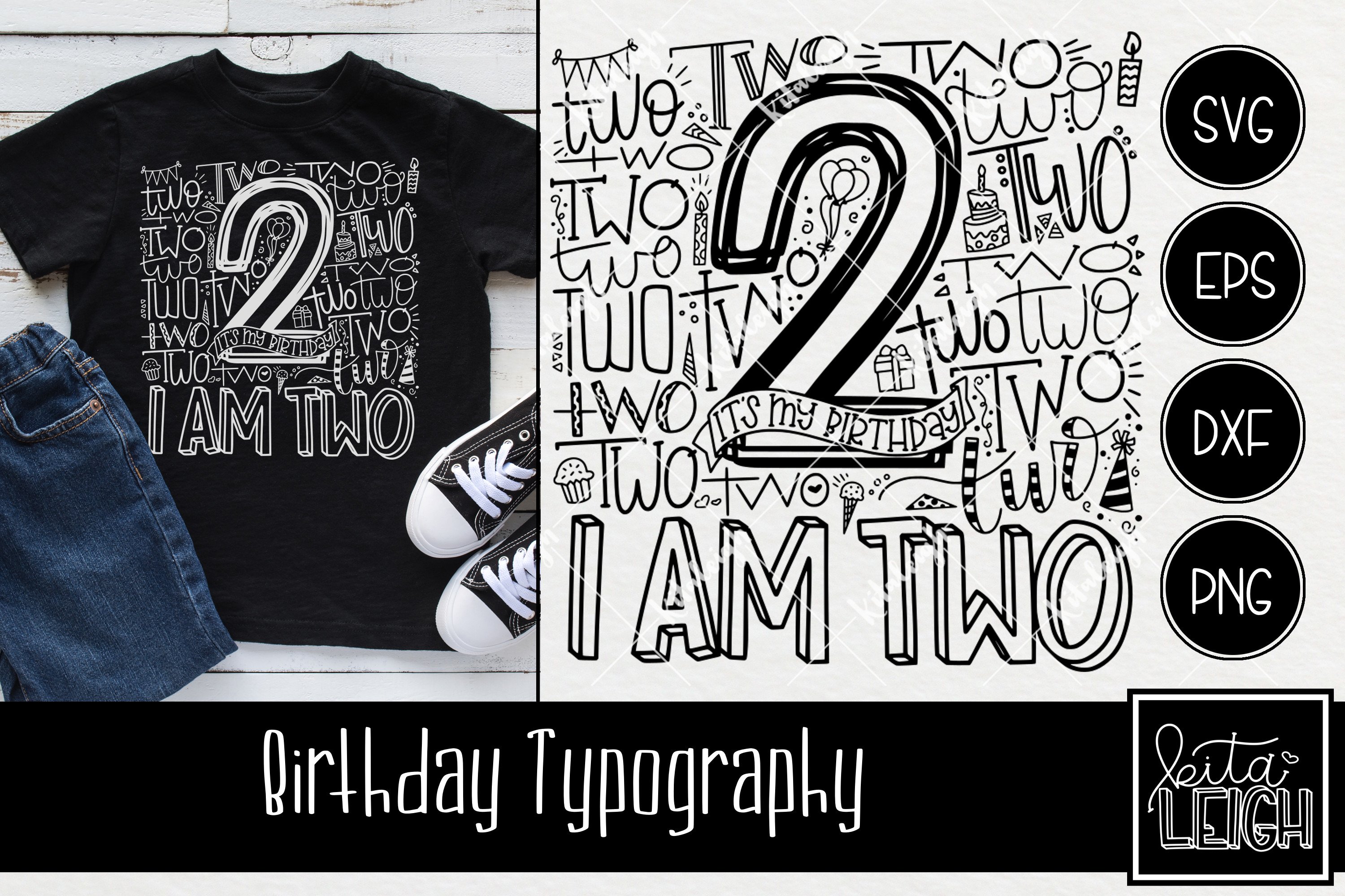 Birthday Typography Bundle | Party Shirt Cut Files view 3