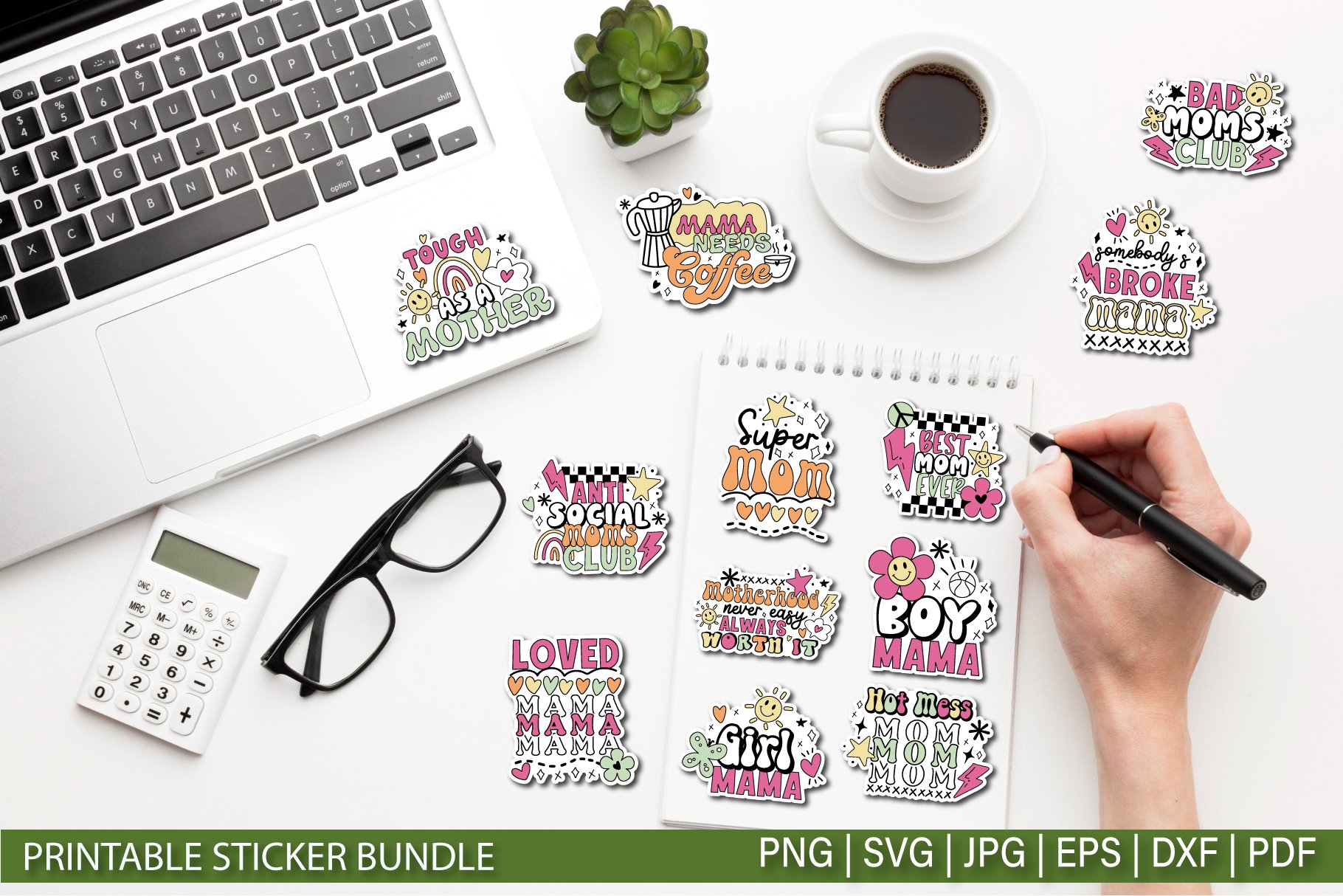 Mothers Day Bundle SVG | Printable Stickers for Cricut Vol 2 view 3