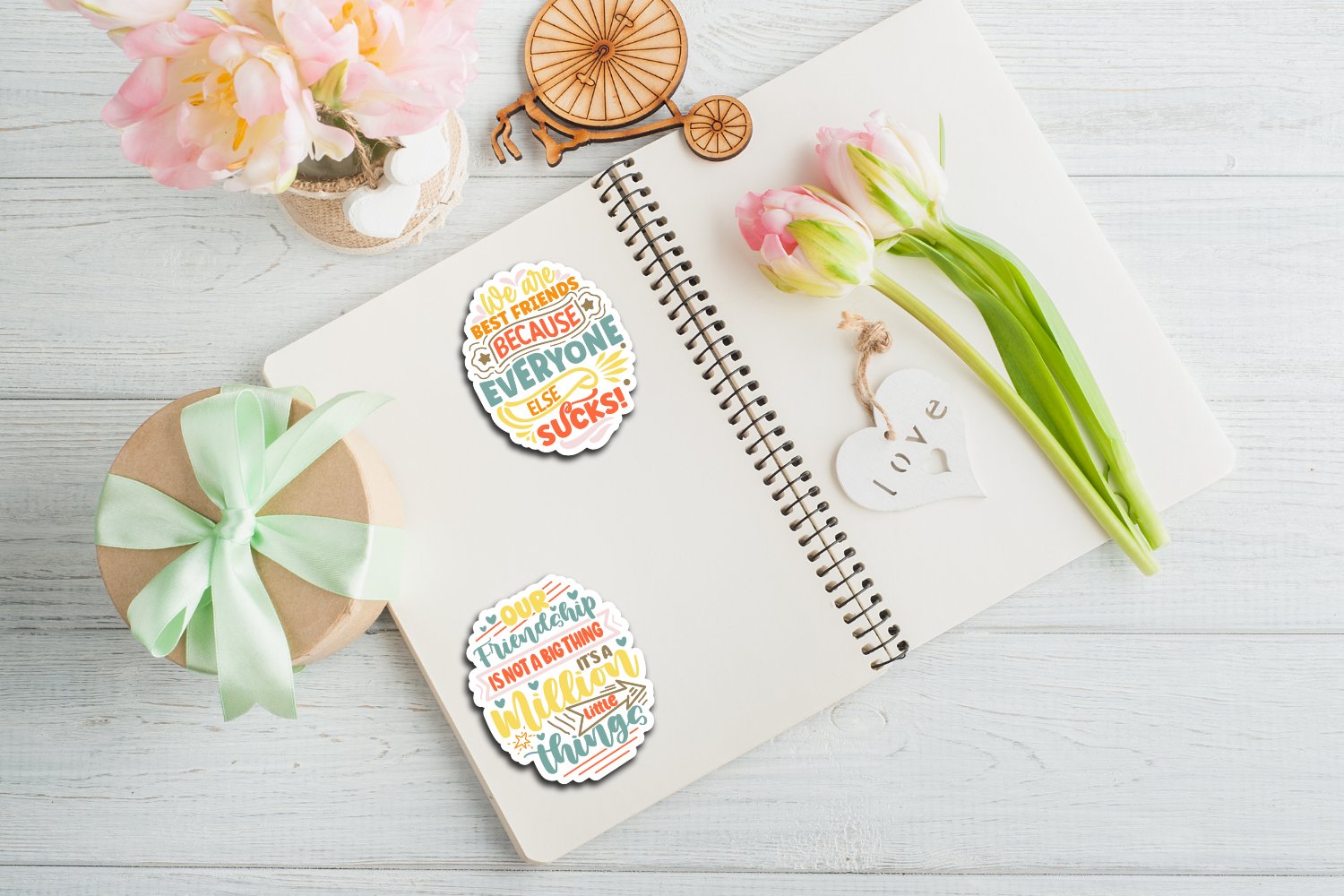 Best Friends digital stickers, printable stickers png view 3
