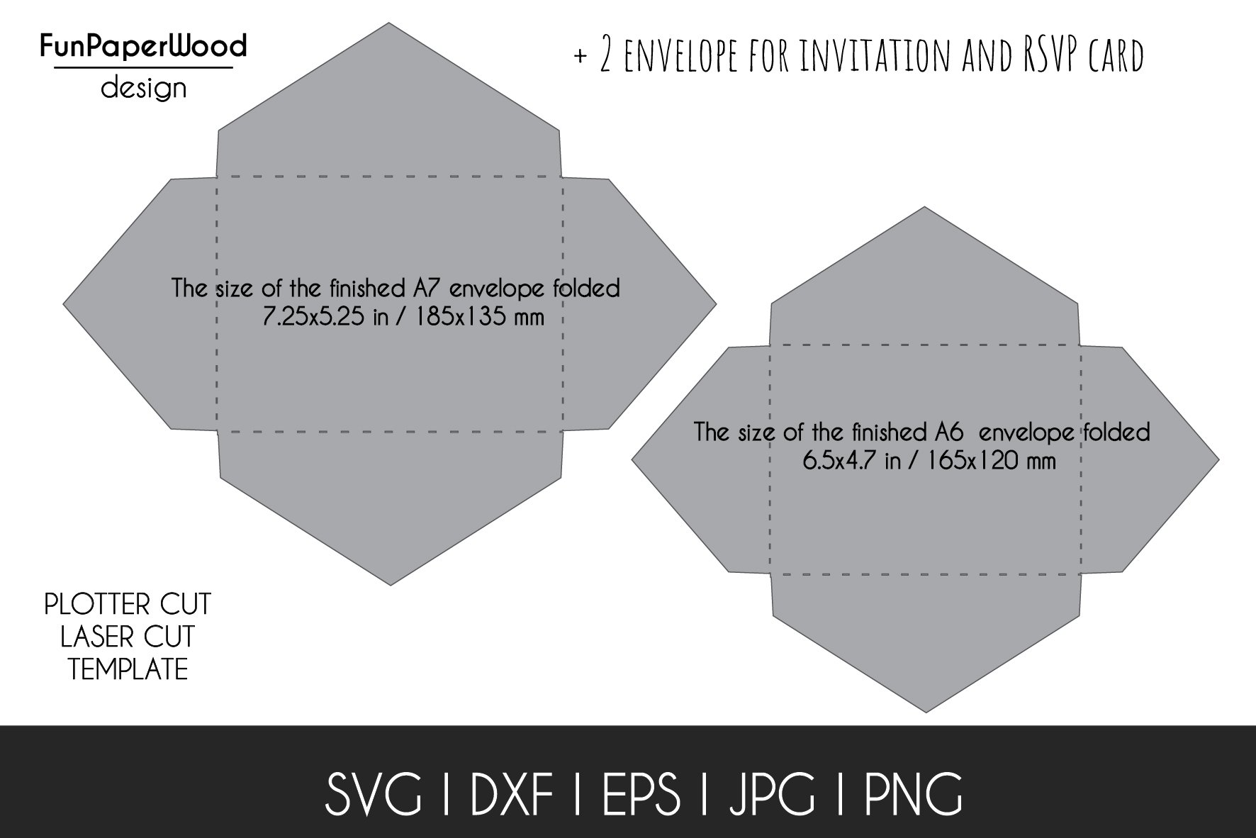 Art Deco Pocket Invitation 5x7 in Svg Dxf Eps cut file view 3