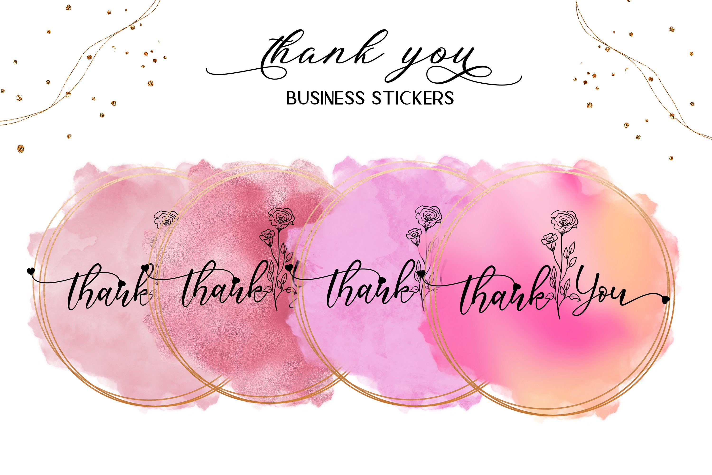 Elegant Thank You Stickers