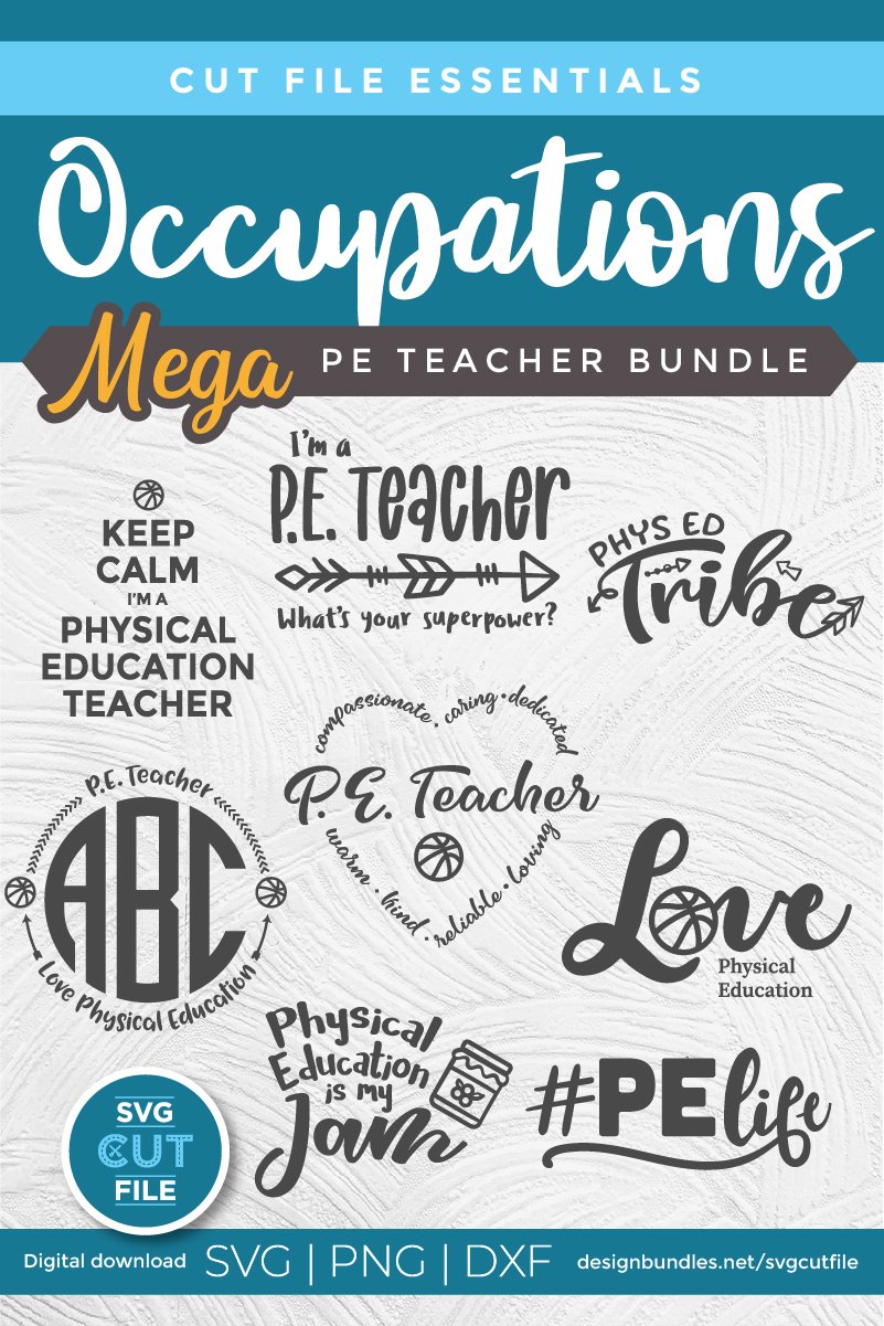 PE Teacher svg bundle - physical education teacher svg files view 3