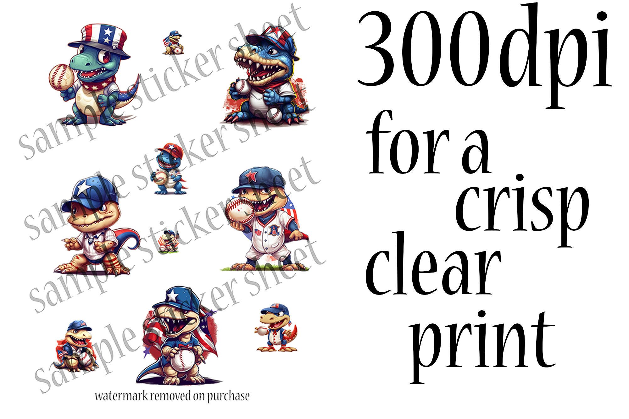 Dinosaur Baseball Stickers for Helmets   More Sticker bundle view 3