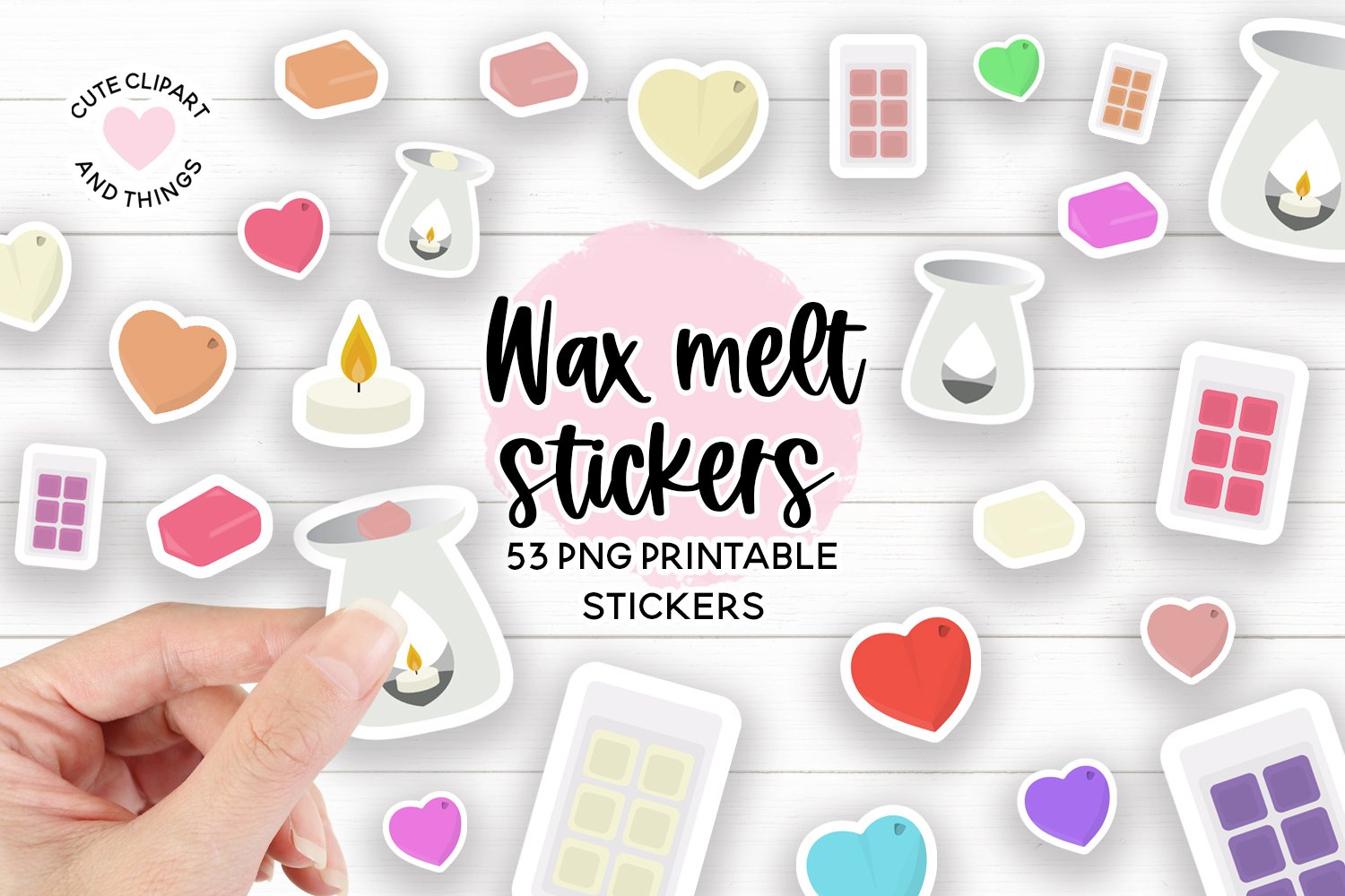 Wax Melt Sticker Bundle - 53 Printable Stickers