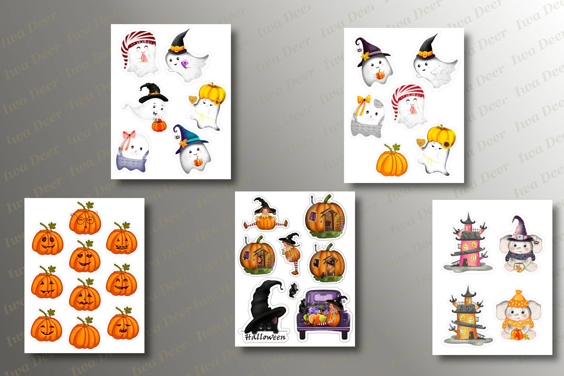 bundle halloween stickers png view 2
