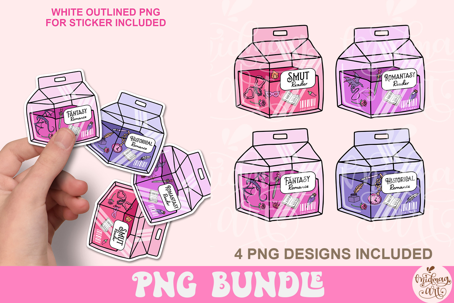 Bookish Drink Box Png Bundle