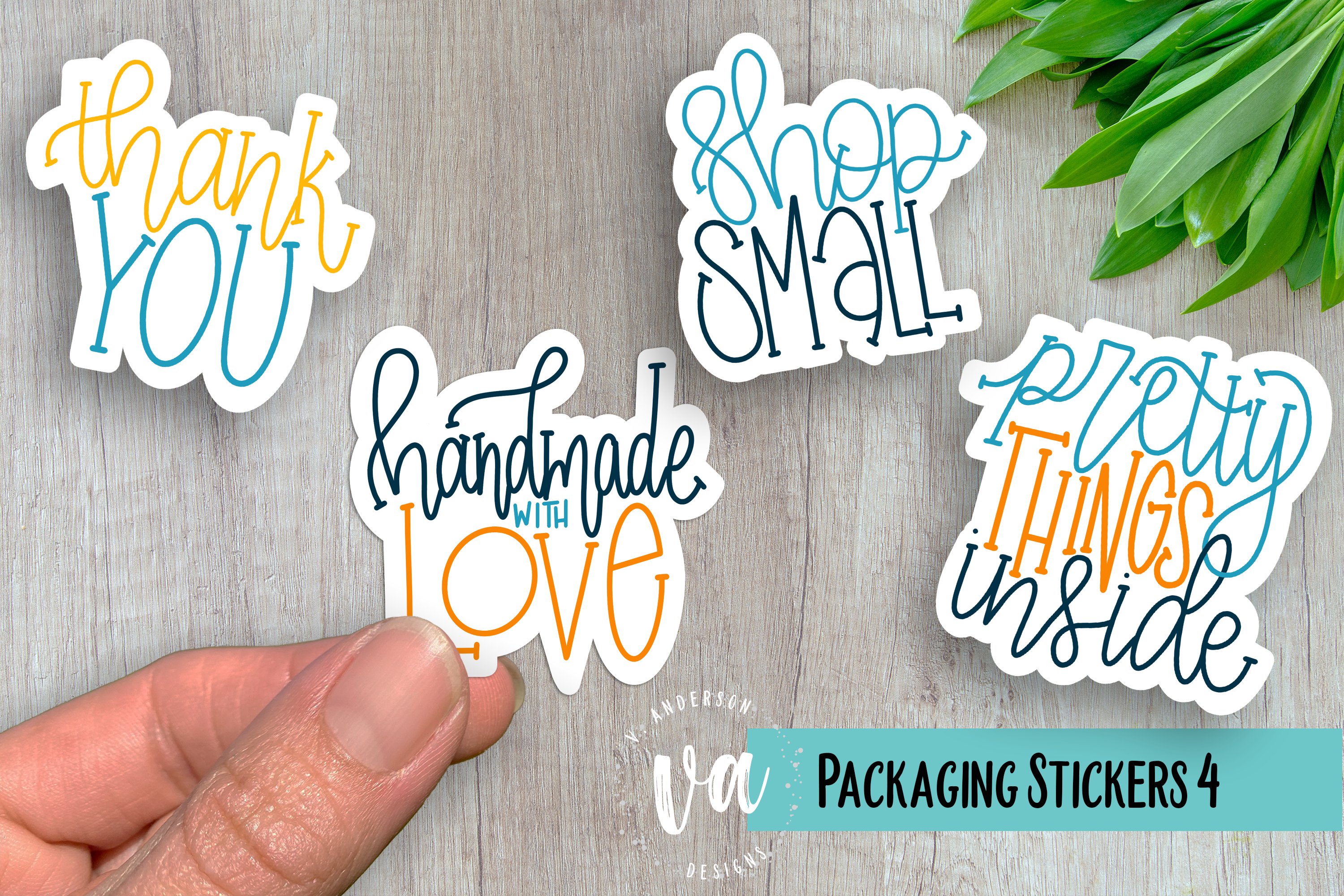 Packaging Stickers Bundle 4 PNGs