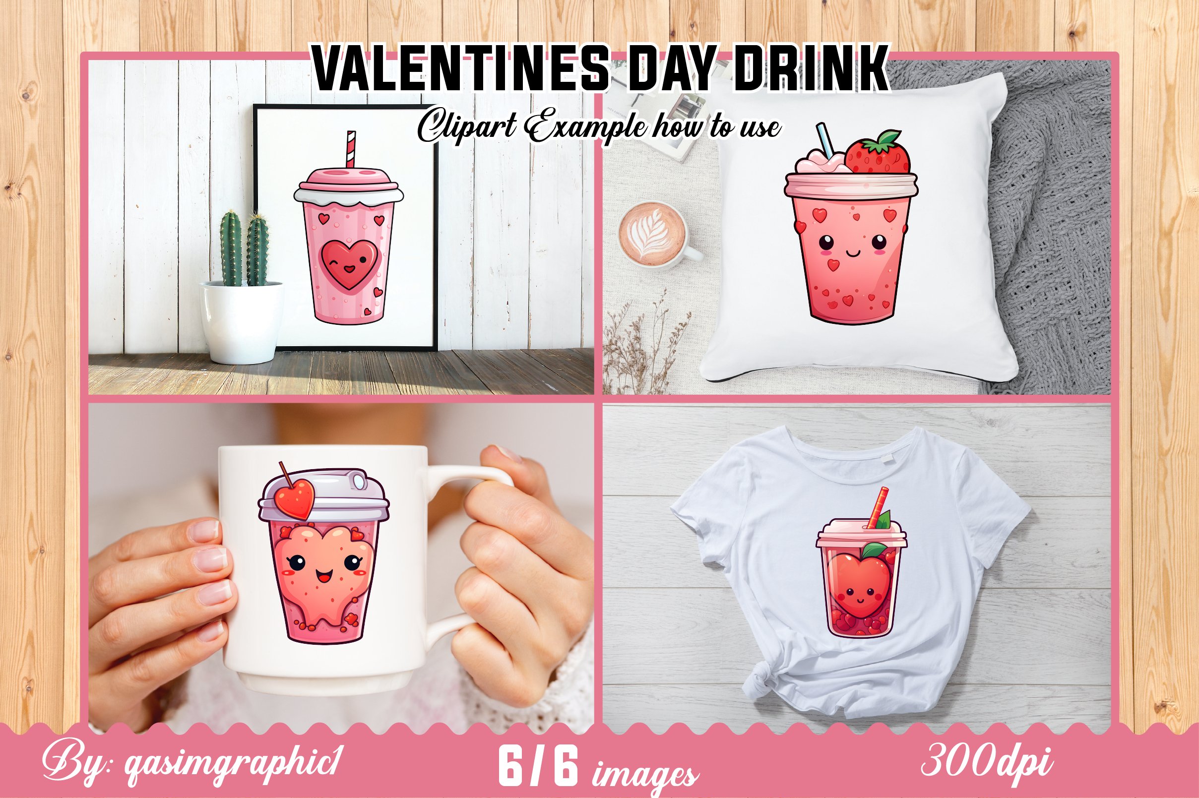 Cute Valentines Day Love Stickers, Valentines Day Drink view 3