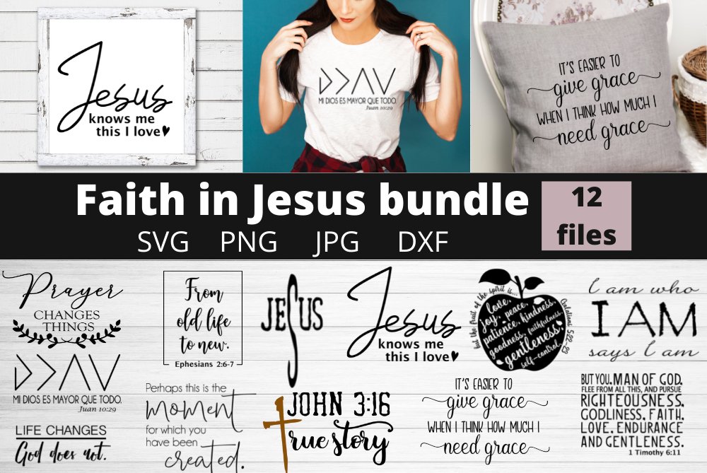 Faith quotes svg Bundle, Christian quotes bundle, Jesus svg