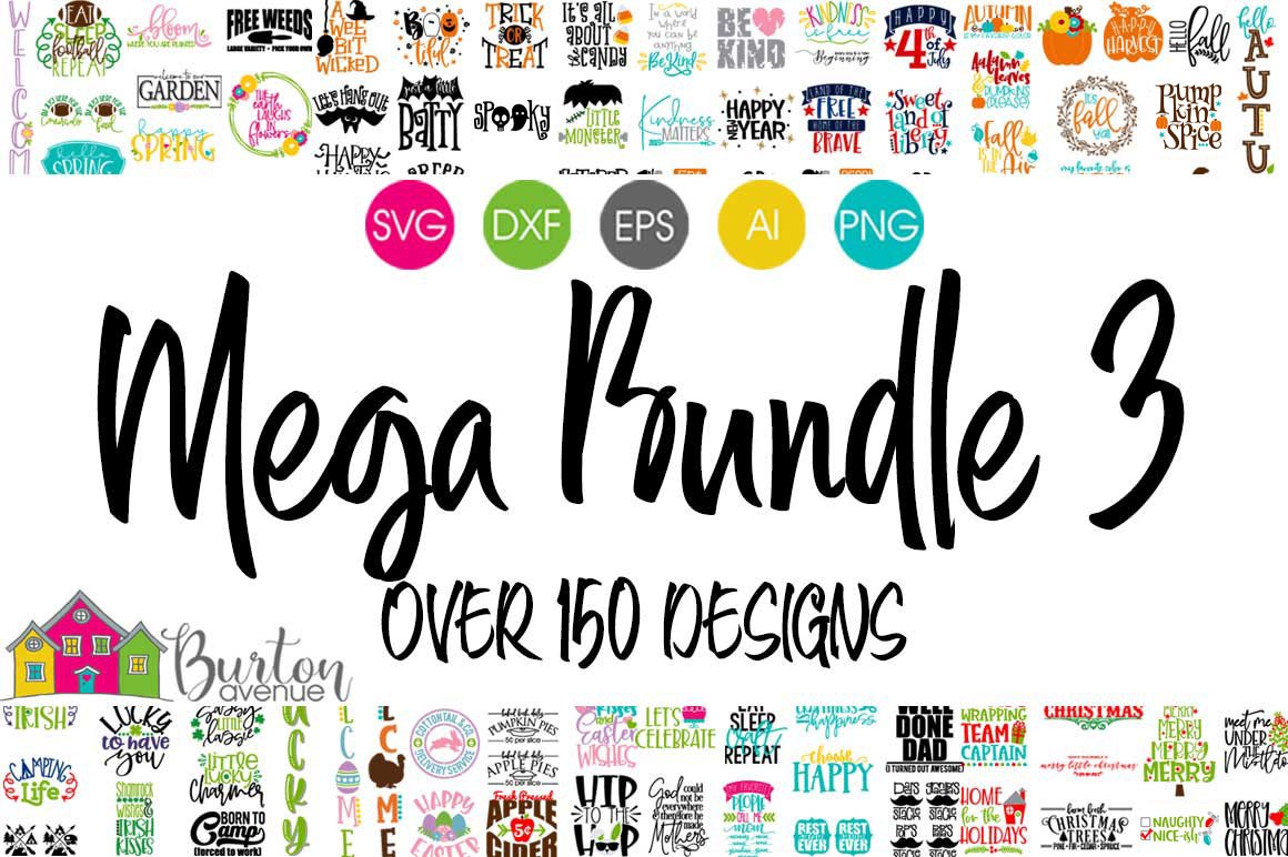SVG Bundle | BA Mega Bundle 3 for Cricut   Silhouette