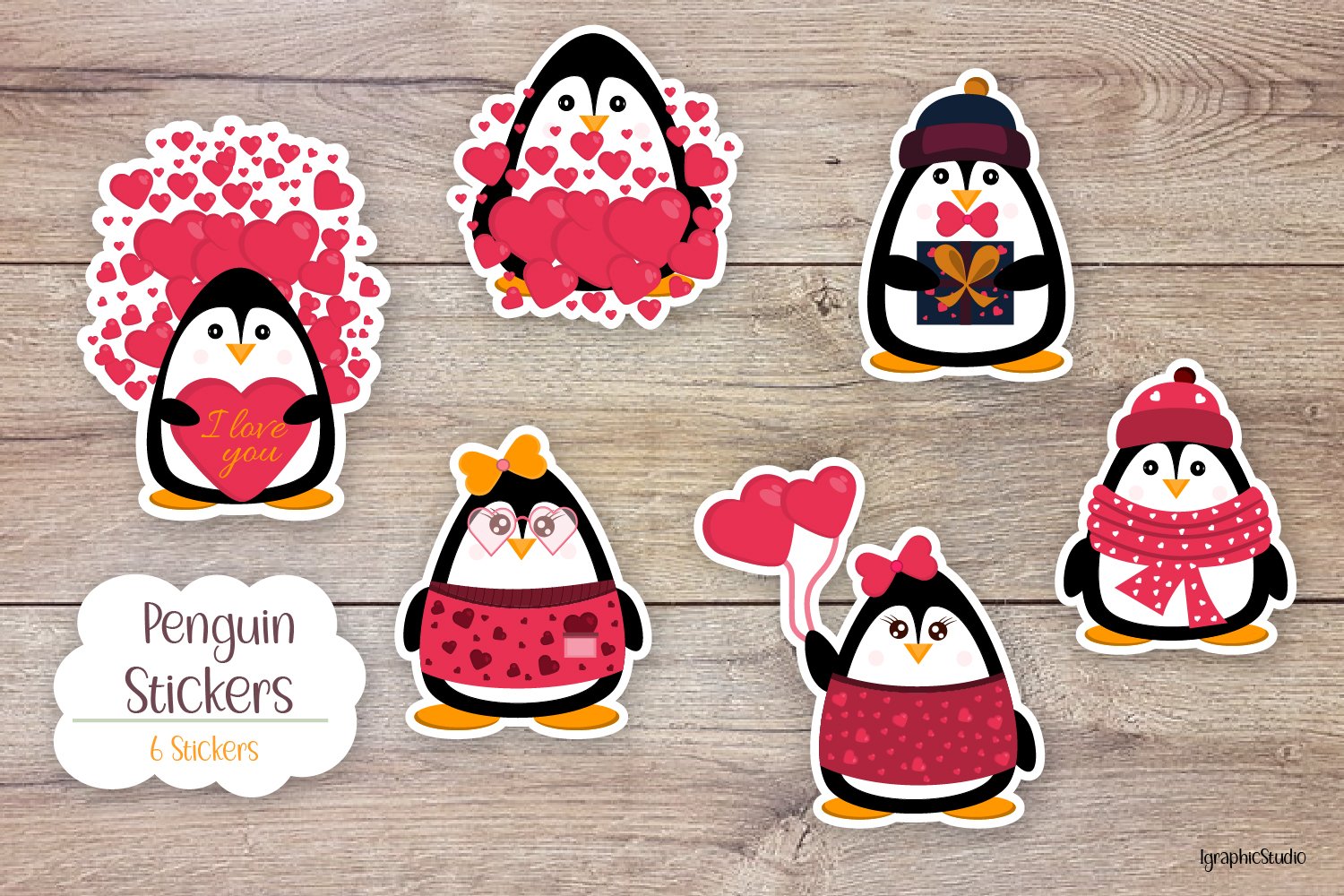 Happy valentines day stickers, Penguin stickers, Love