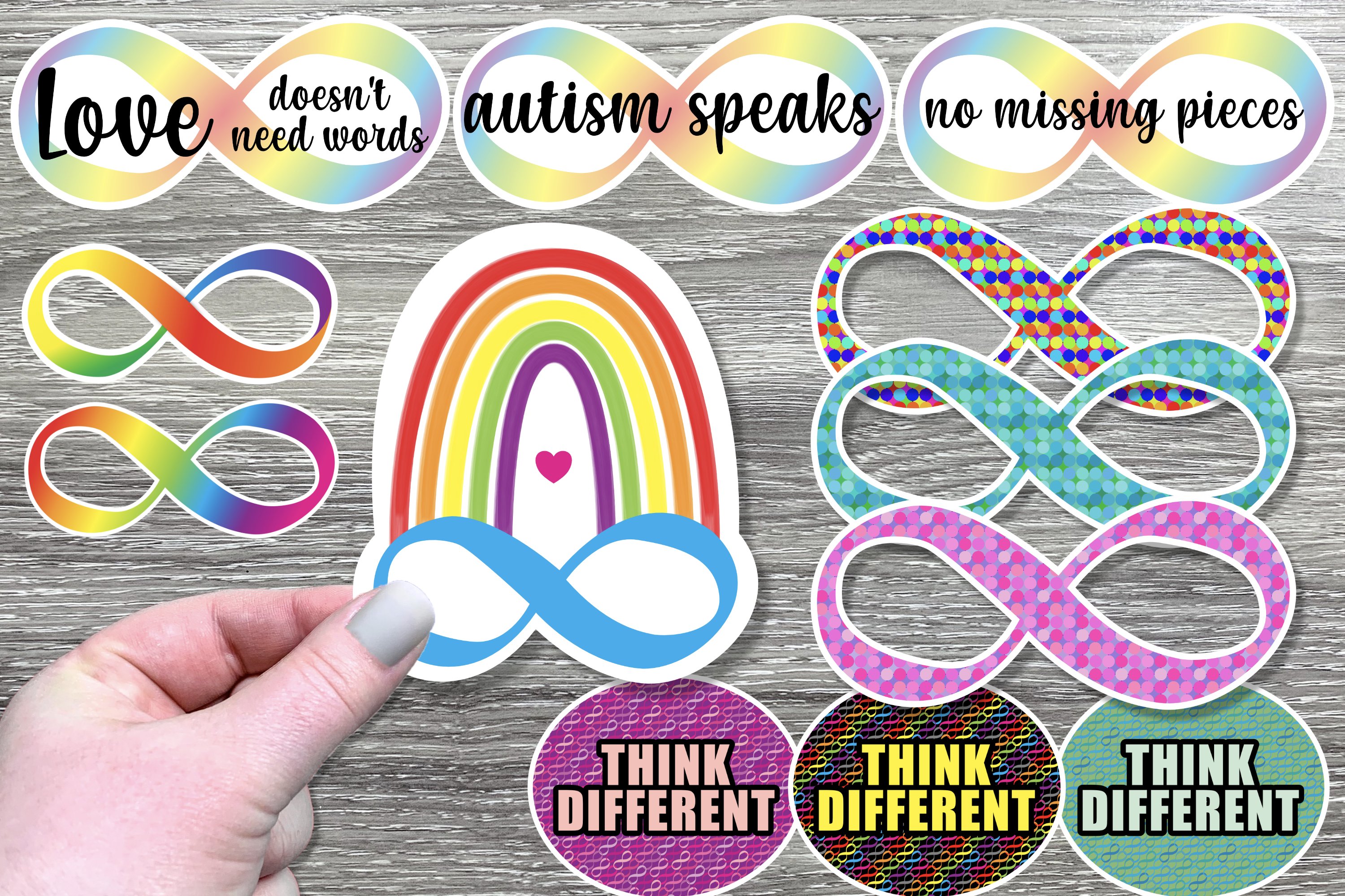 Embrace Autism Digital Sticker Set - 20 PNG files view 3
