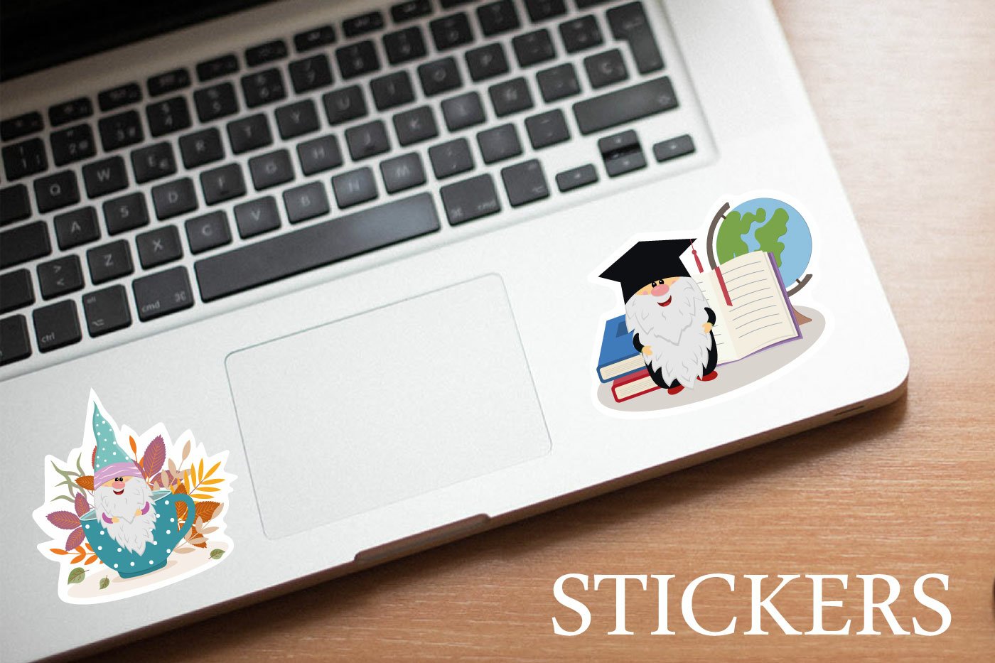 Cute gnomes characters, a set of stickers for printing view 3