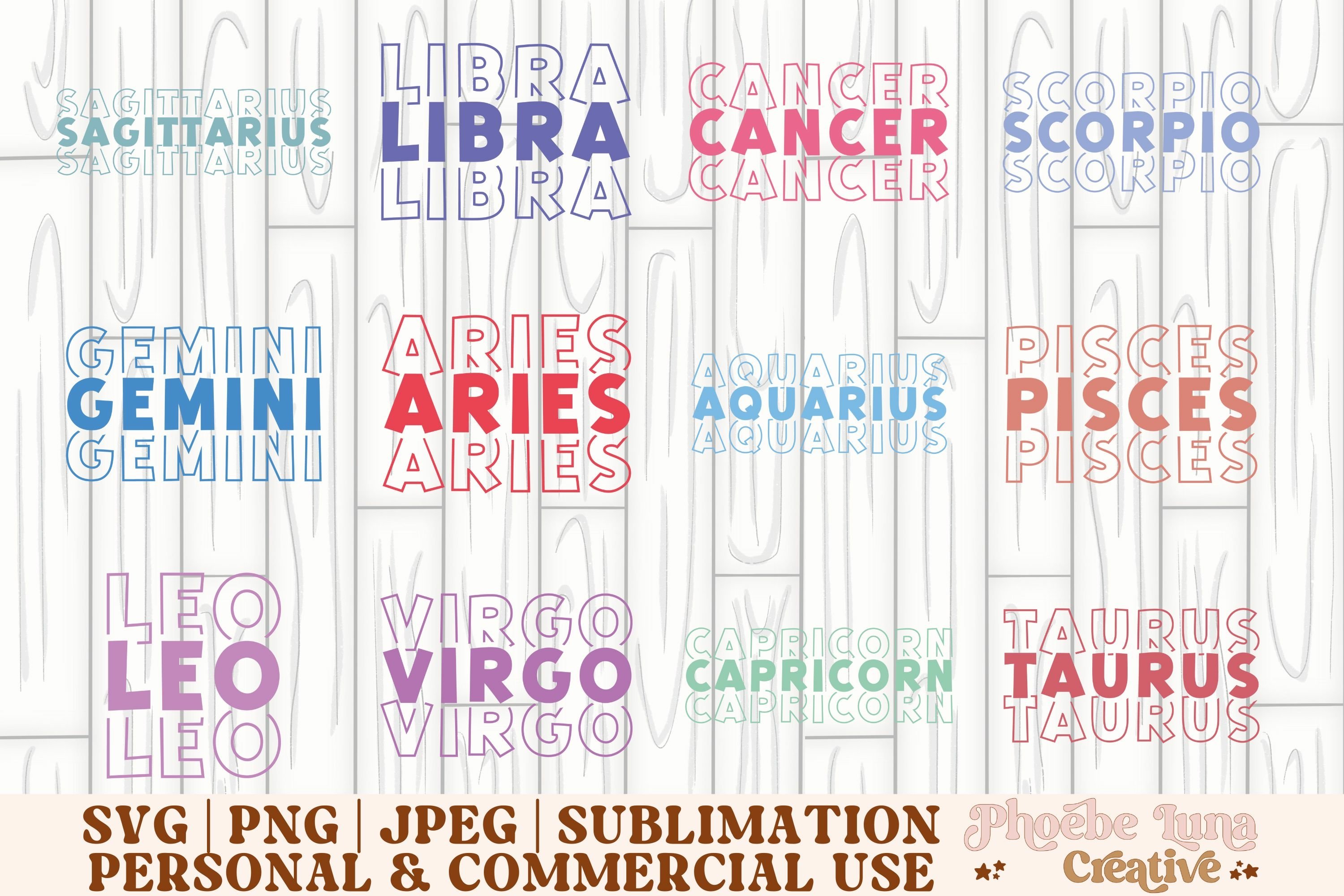 Zodiac svg bundle, zodiac sign svg bundle, groovy svg