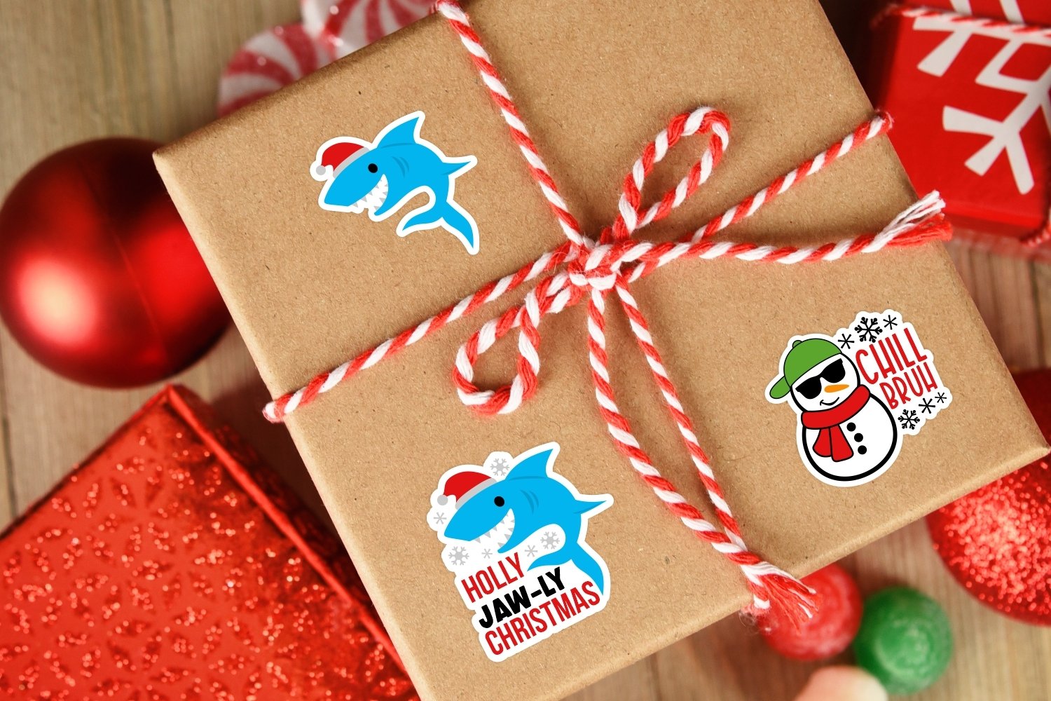 Kids Christmas stickers | Funny Christmas stickers view 3
